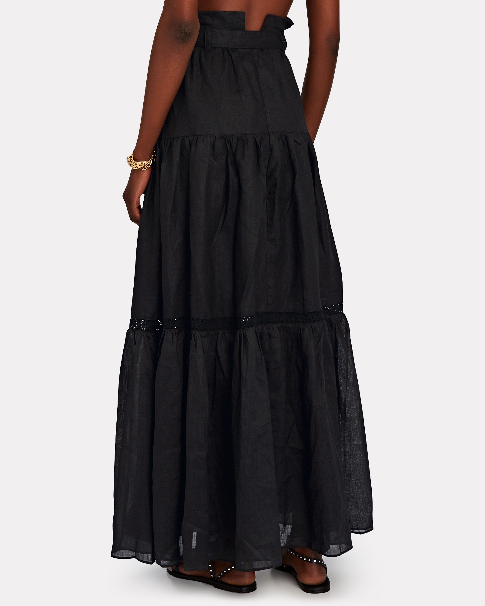 Joslin Florence Tiered Linen Maxi Skirt | INTERMIX®