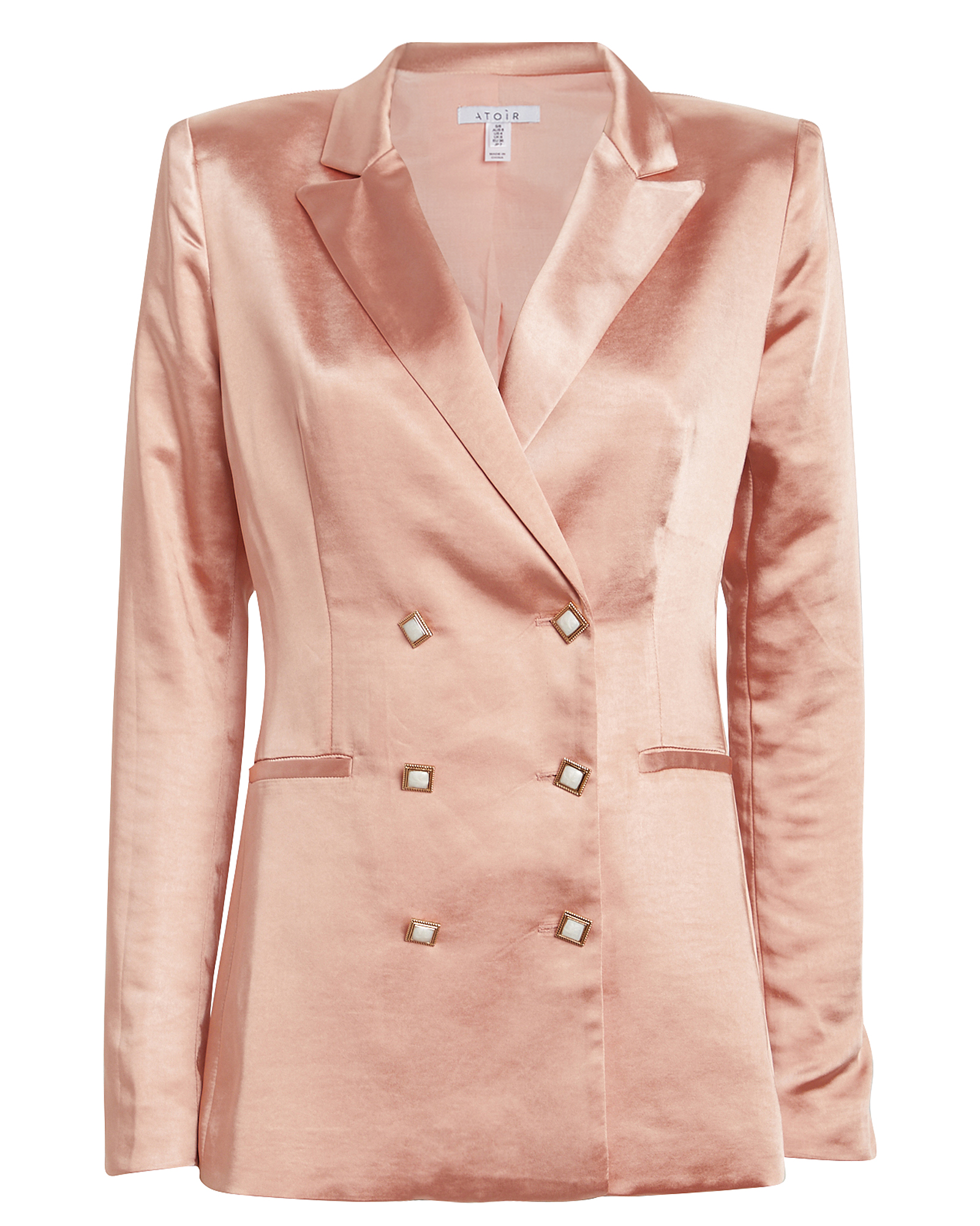 Atoir Don't Call Me Baby Satin Blazer In Muted Sand