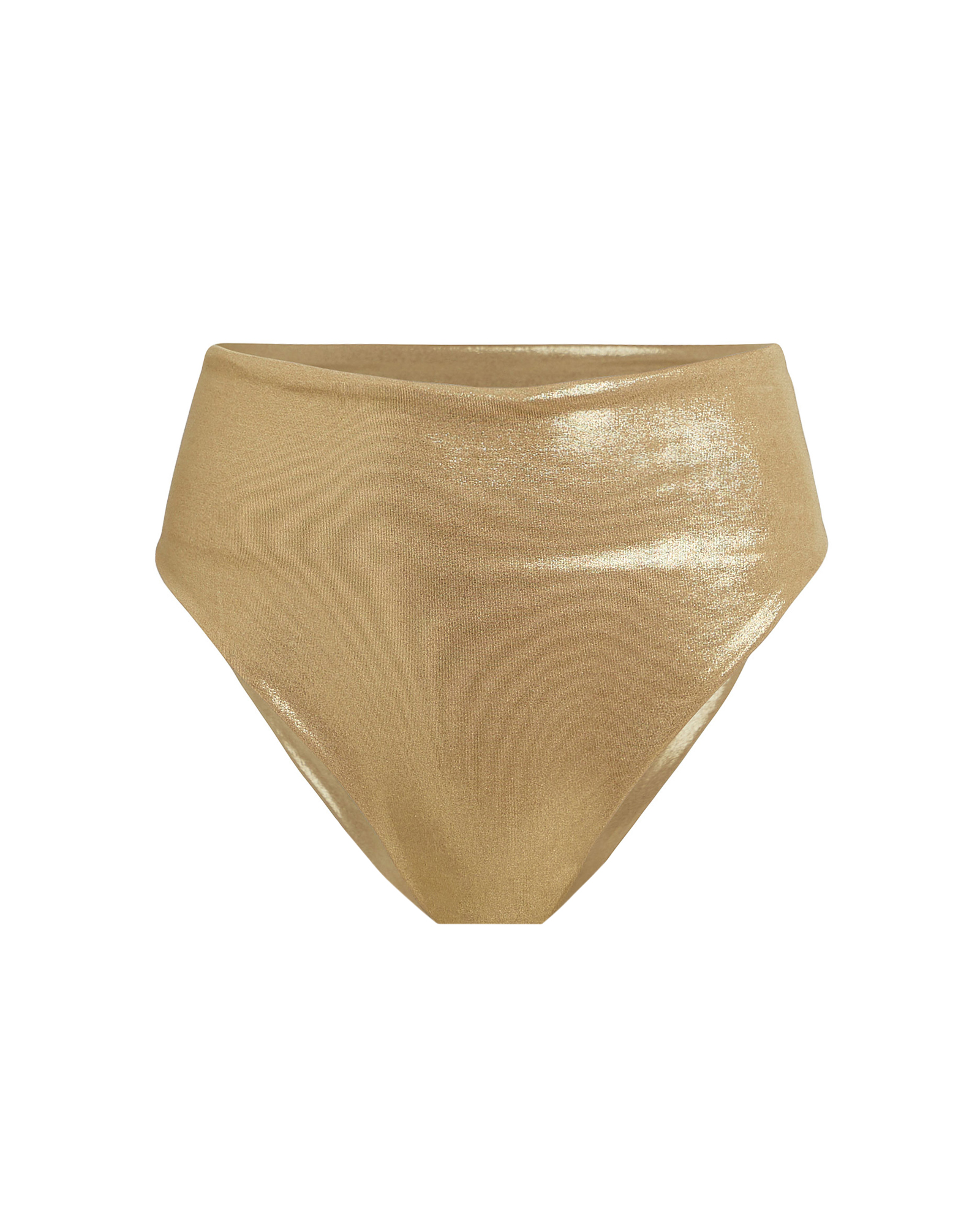 Sara Cristina Marina High-waist Bikini Bottoms In Gold