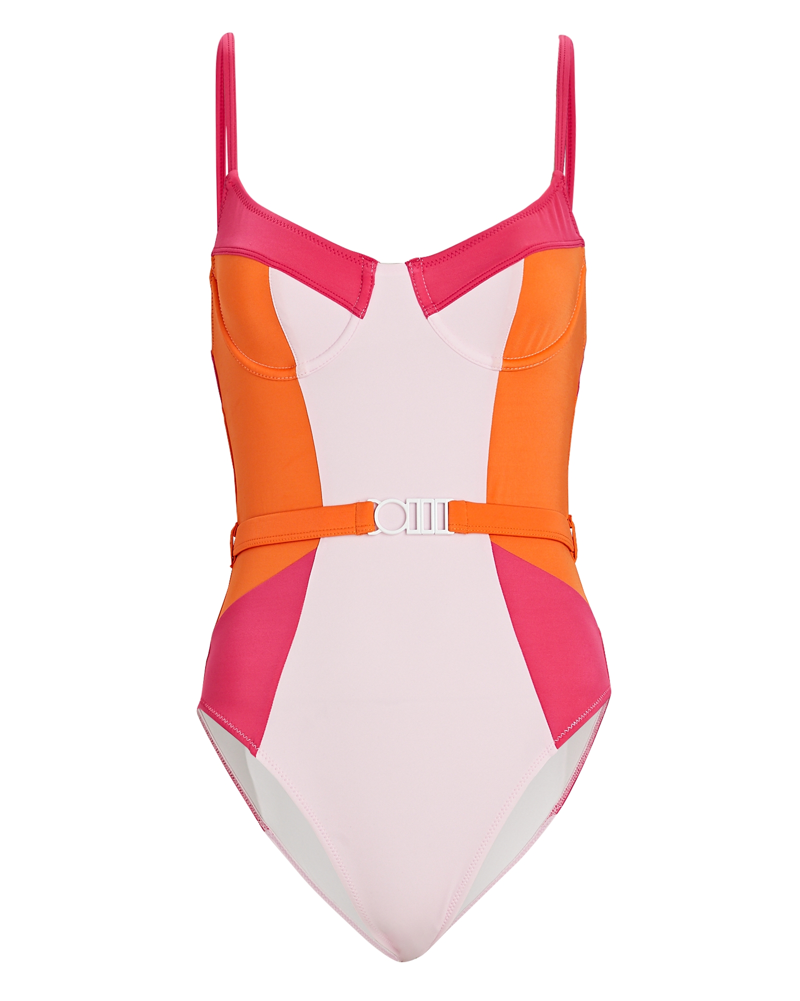SOLID & STRIPED SPENCER COLORBLOCK ONE-PIECE SWIMSUIT,060085403868