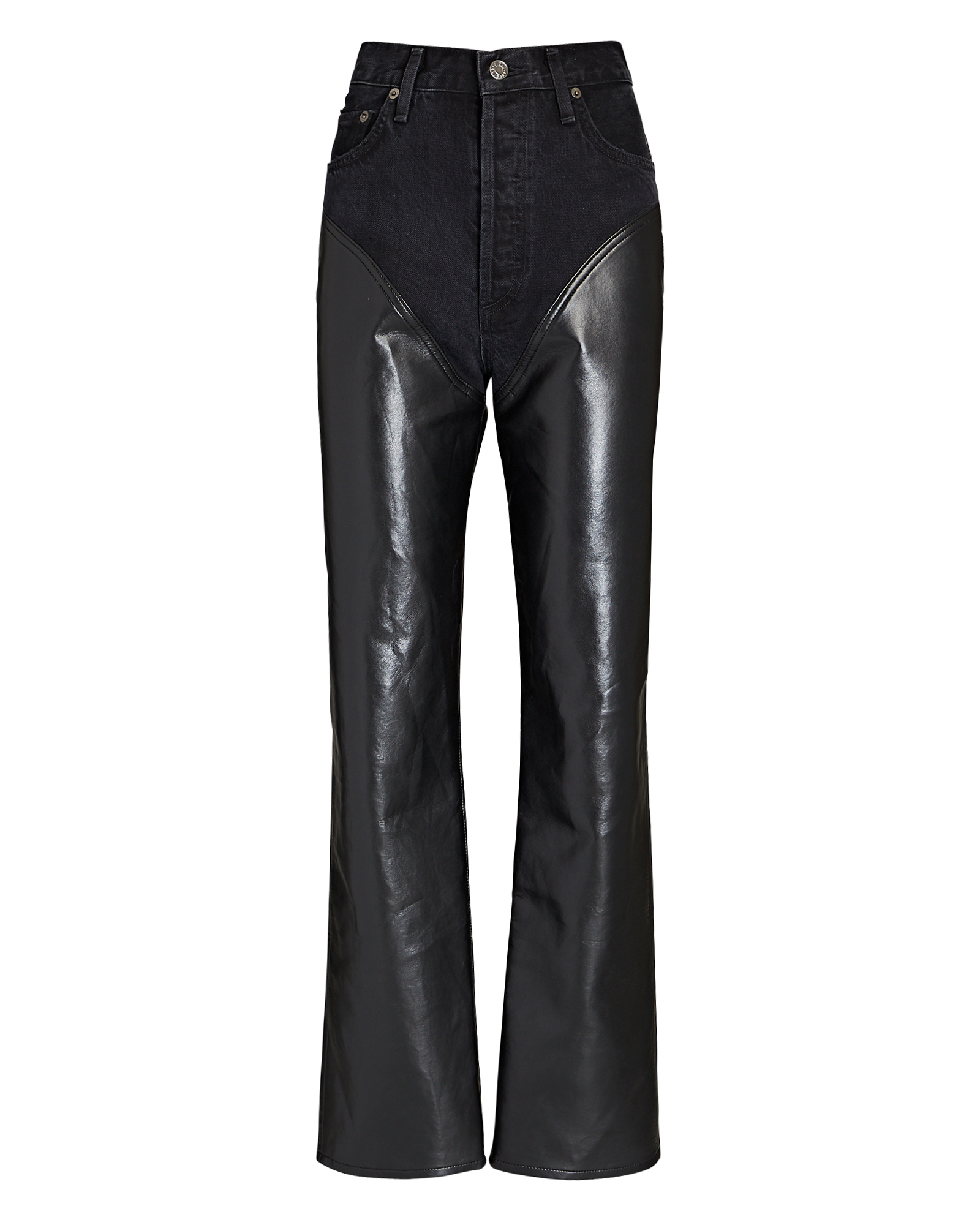 AGOLDE Harley Paneled Jeans In Black | INTERMIX®