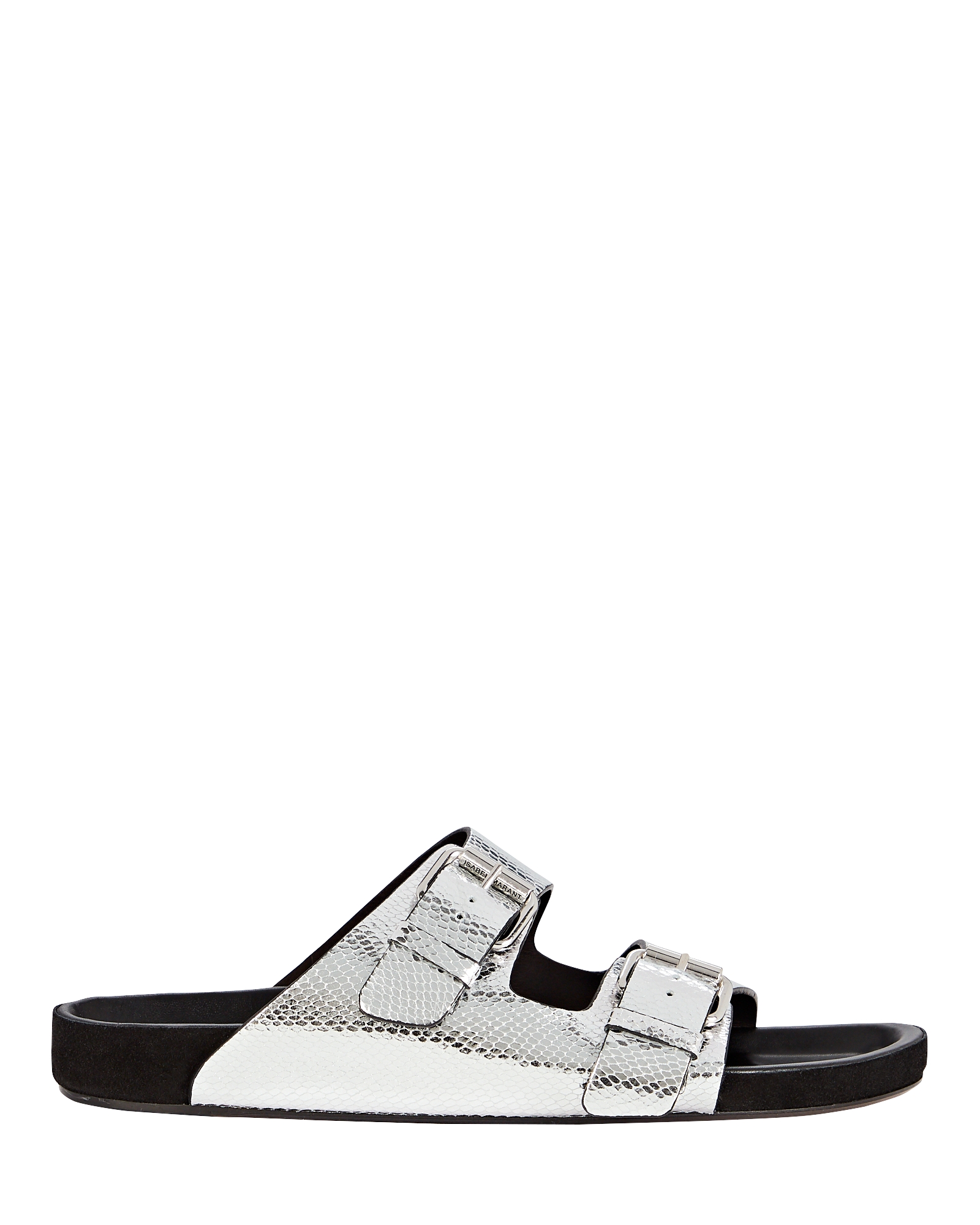 Isabel Marant Lennyo Leather Slide Sandals | INTERMIX®