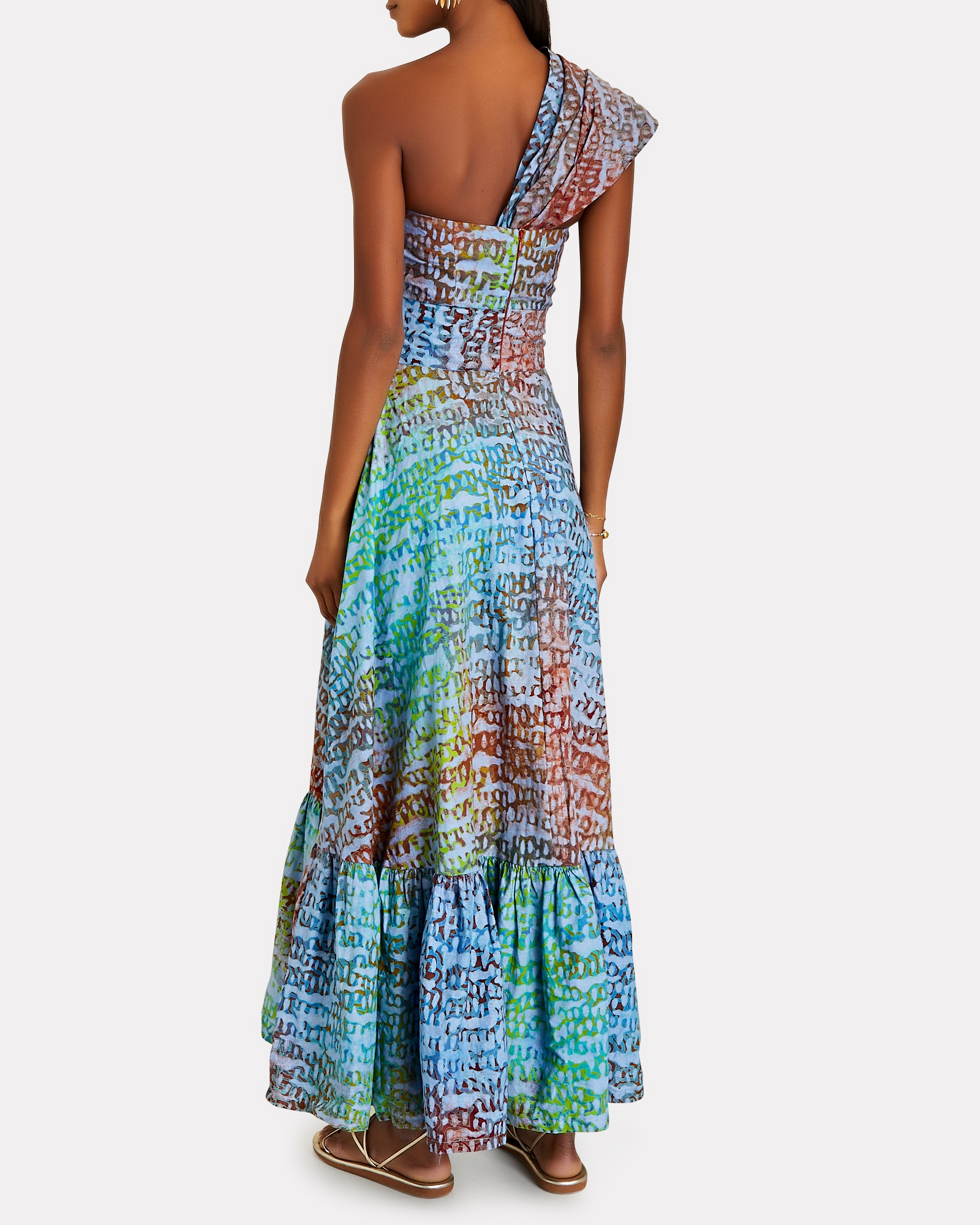 SIKA Beeko Printed Poplin One-Shoulder Dress | INTERMIX®