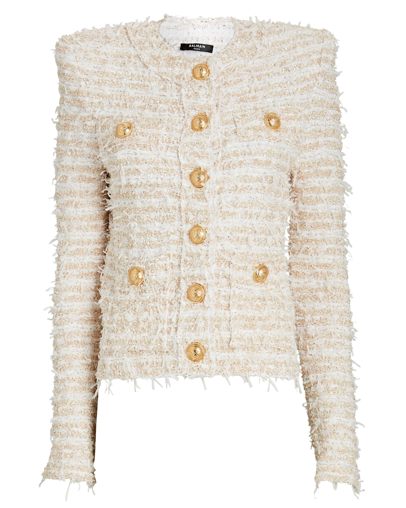Balmain Sequin-Embellished Tweed Jacket | INTERMIX®