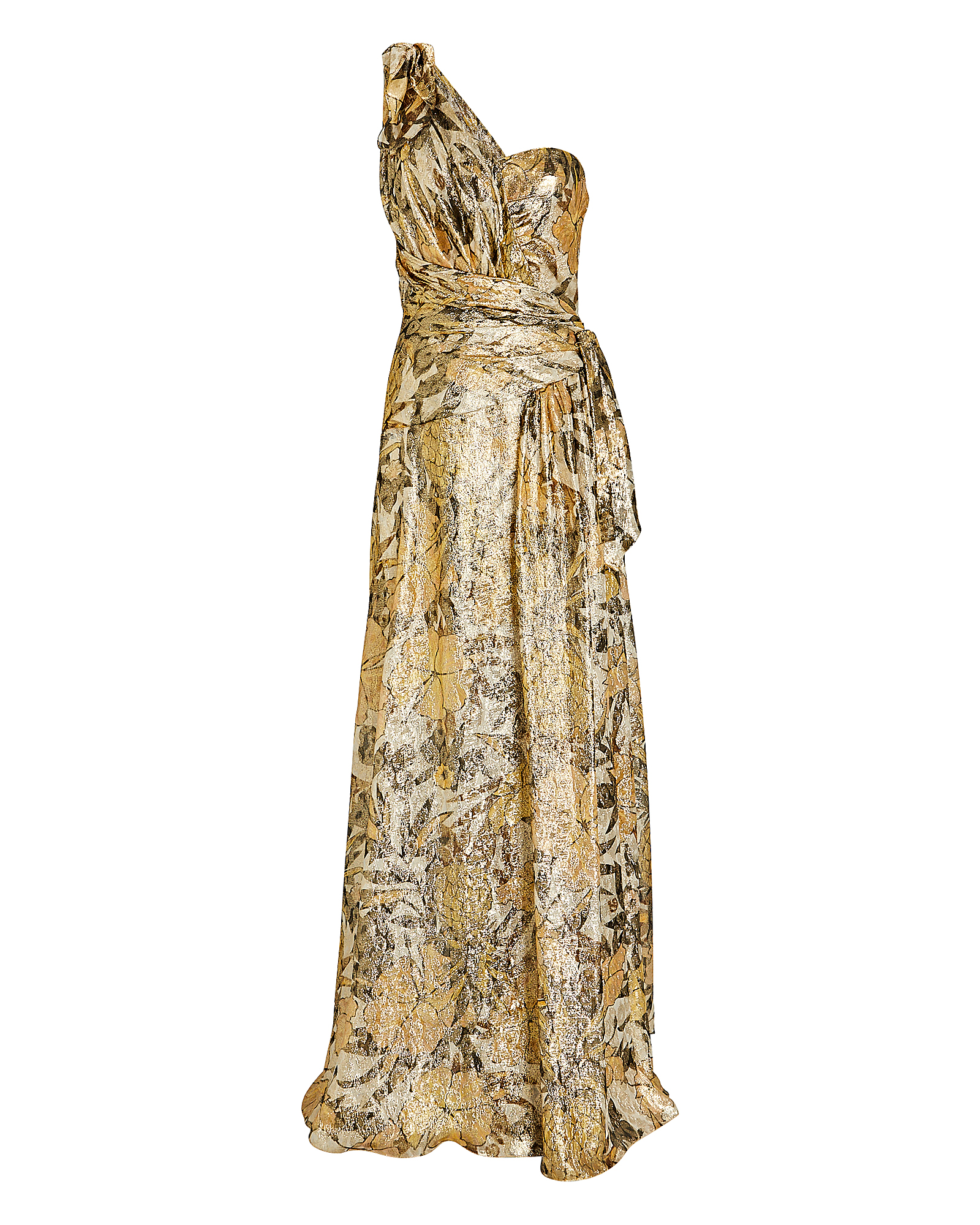 Dundas One-Shoulder Floral Brocade Gown | INTERMIX®