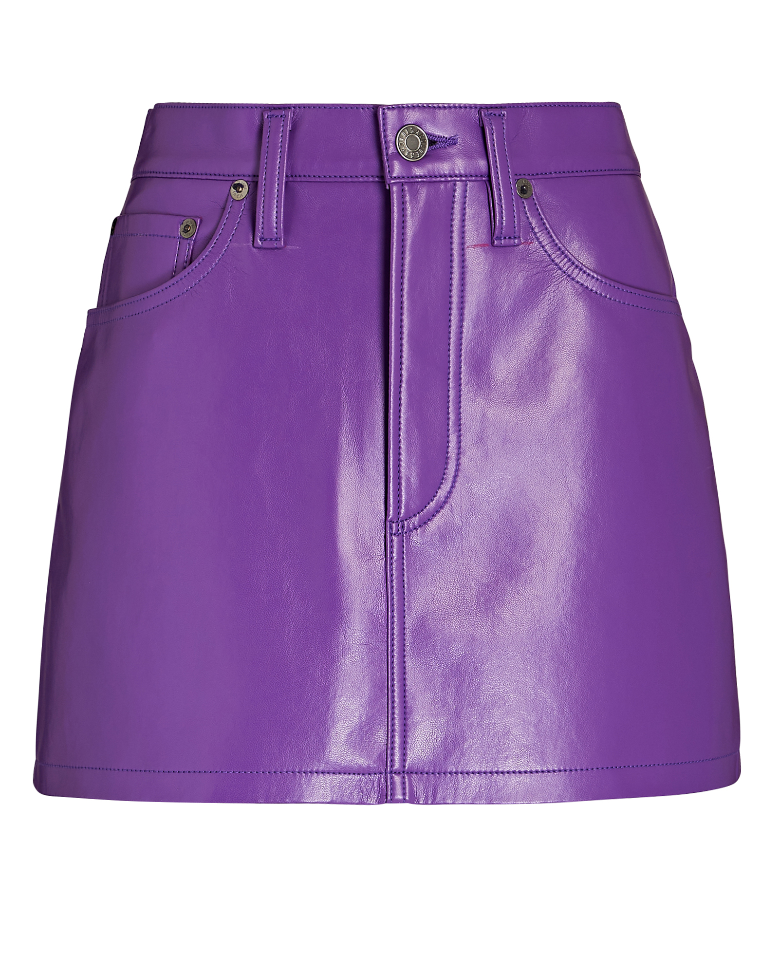 AGOLDE Recycled Leather Mini Skirt | INTERMIX®