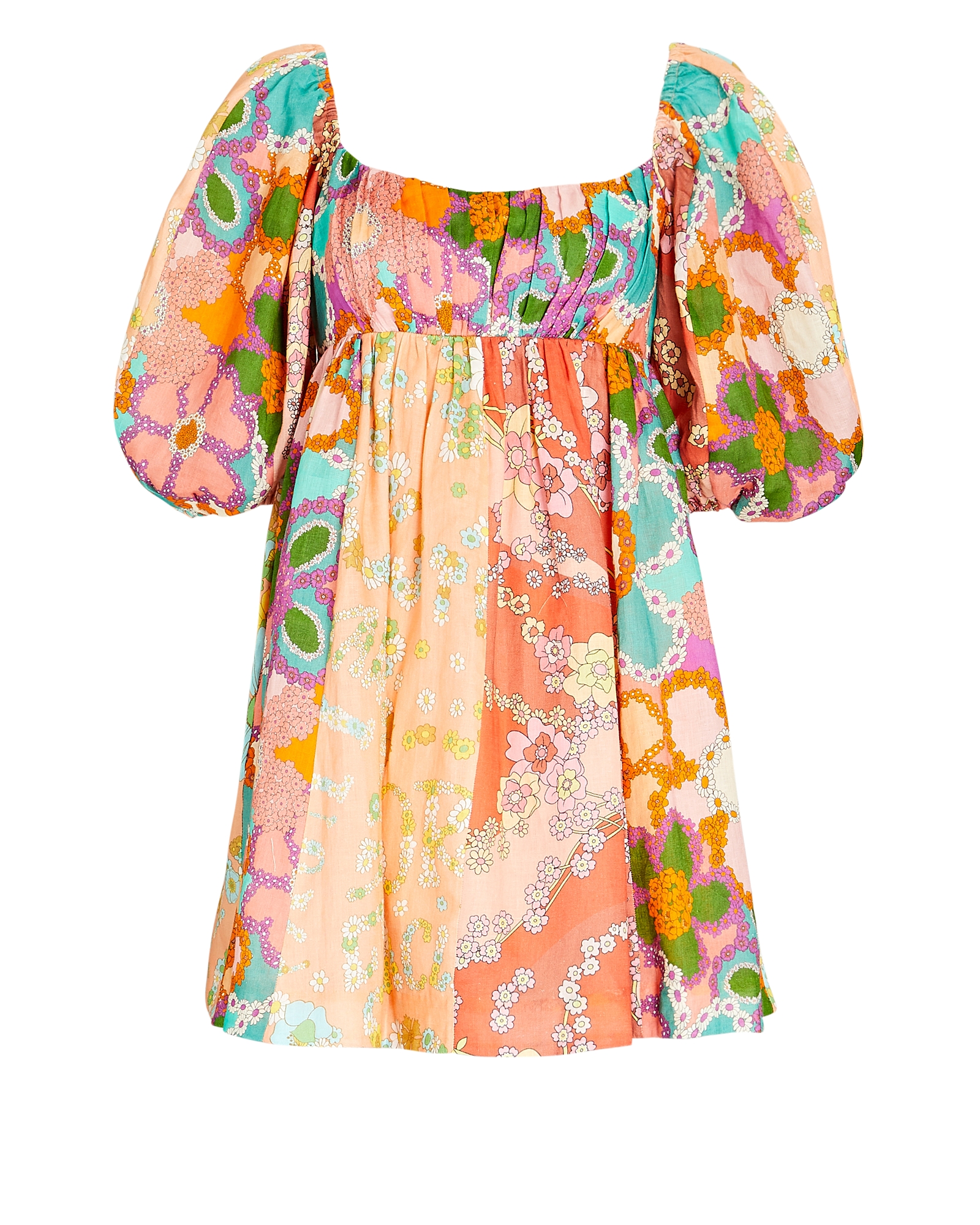 Zimmermann Lola Floral Puff Sleeve Mini Dress | INTERMIX®