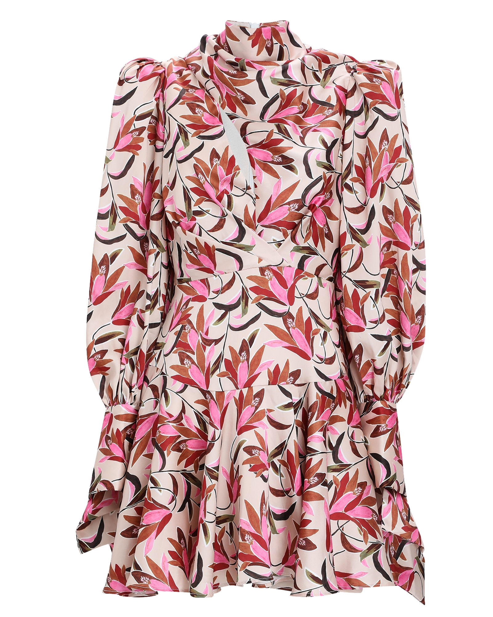 Acler Coleman Floral Satin Mini Dress | INTERMIX®