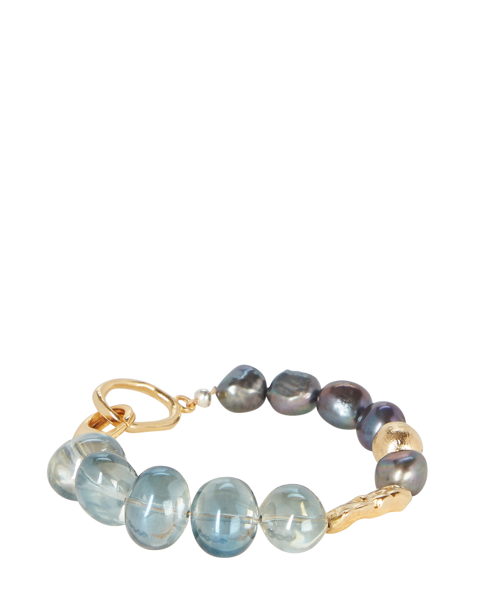Mounser Prismo Pearl Charm Bracelet In Blue-med