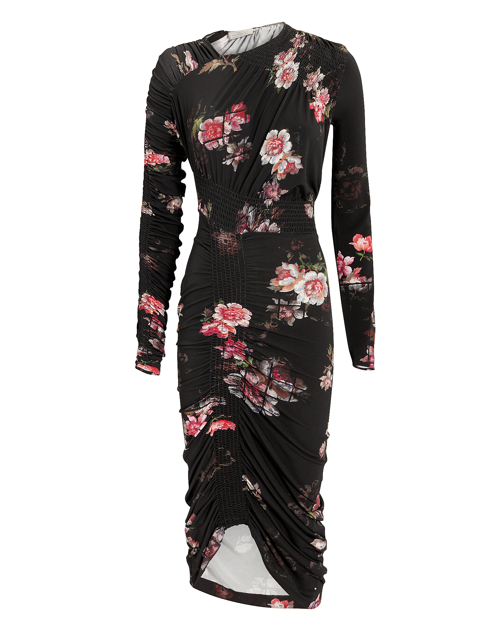 Rene Black Floral Ruched Dress | Preen By Thornton Bregazzi