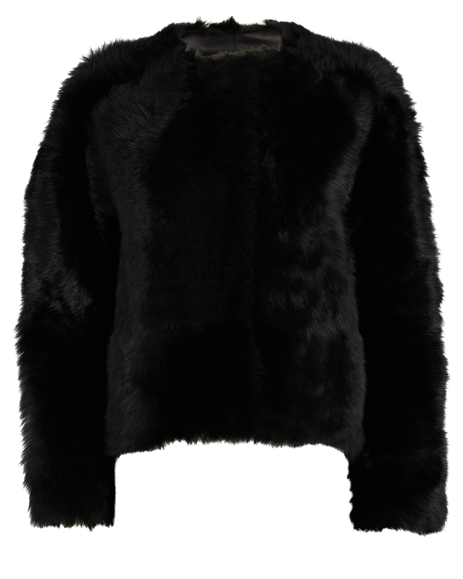Yves Salomon Toscana Collarless Shearling Jacket | INTERMIX®