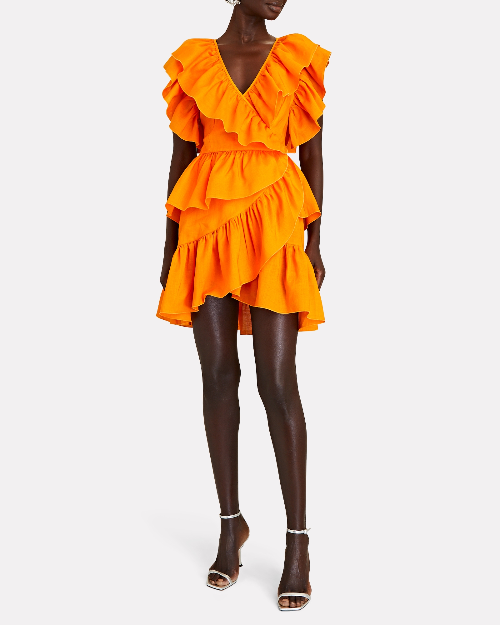 Dundas Dallas Ruffled Linen Mini Dress | INTERMIX®