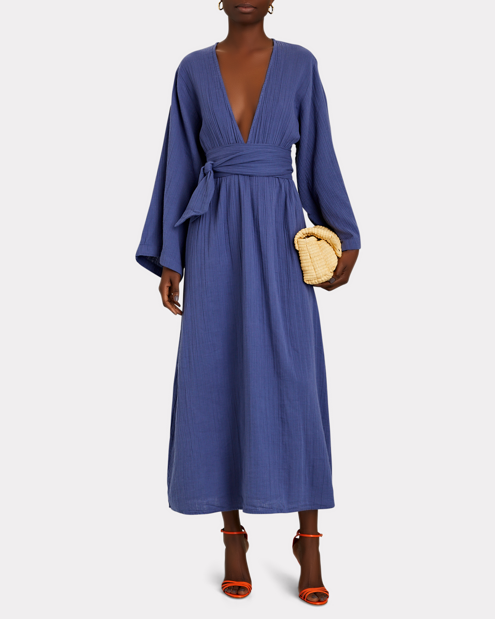 Mara Hoffman Blair Crinkled Cotton Maxi Dress | INTERMIX®