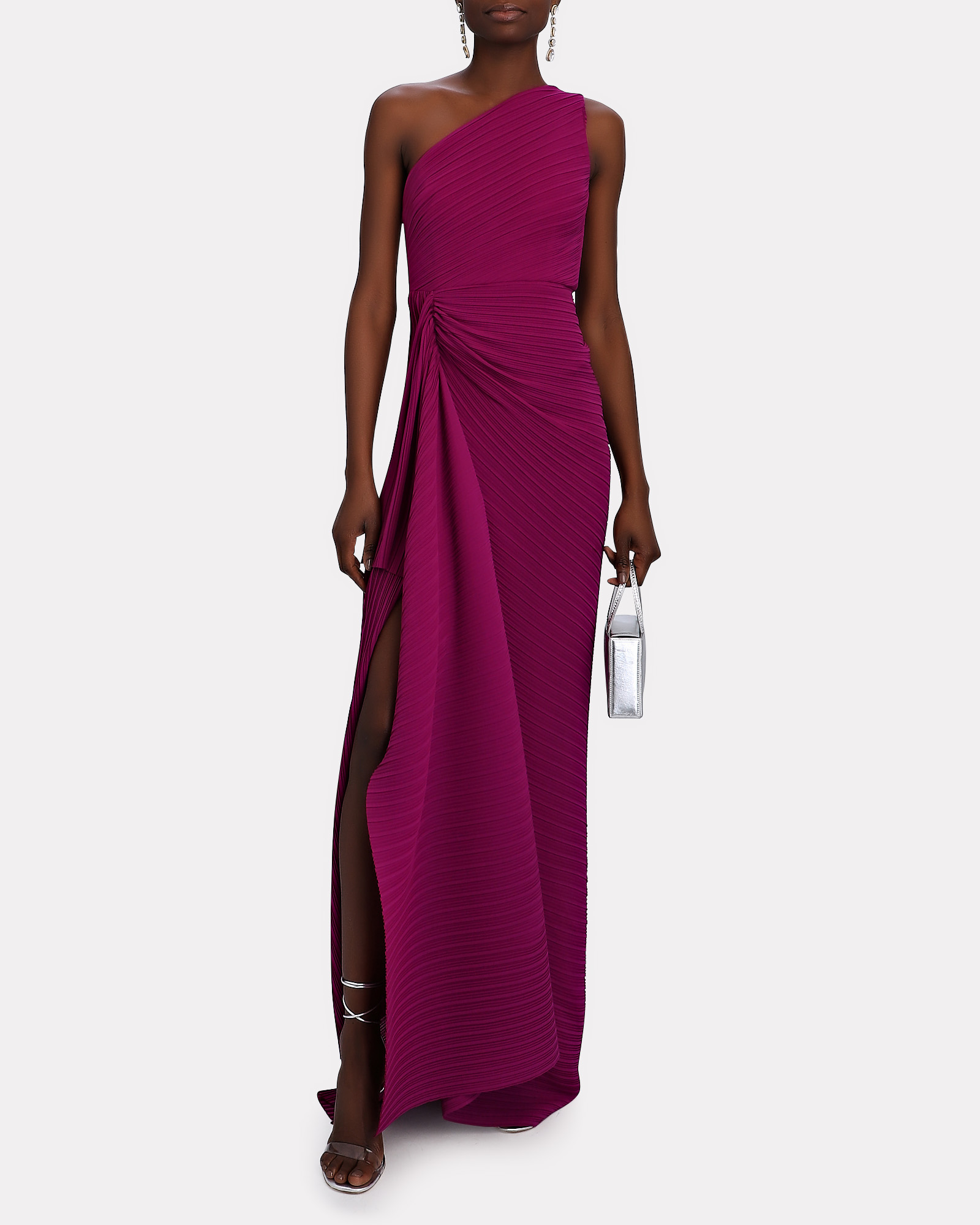 Solace London Dyas Plissé Crepe Maxi Dress | INTERMIX®