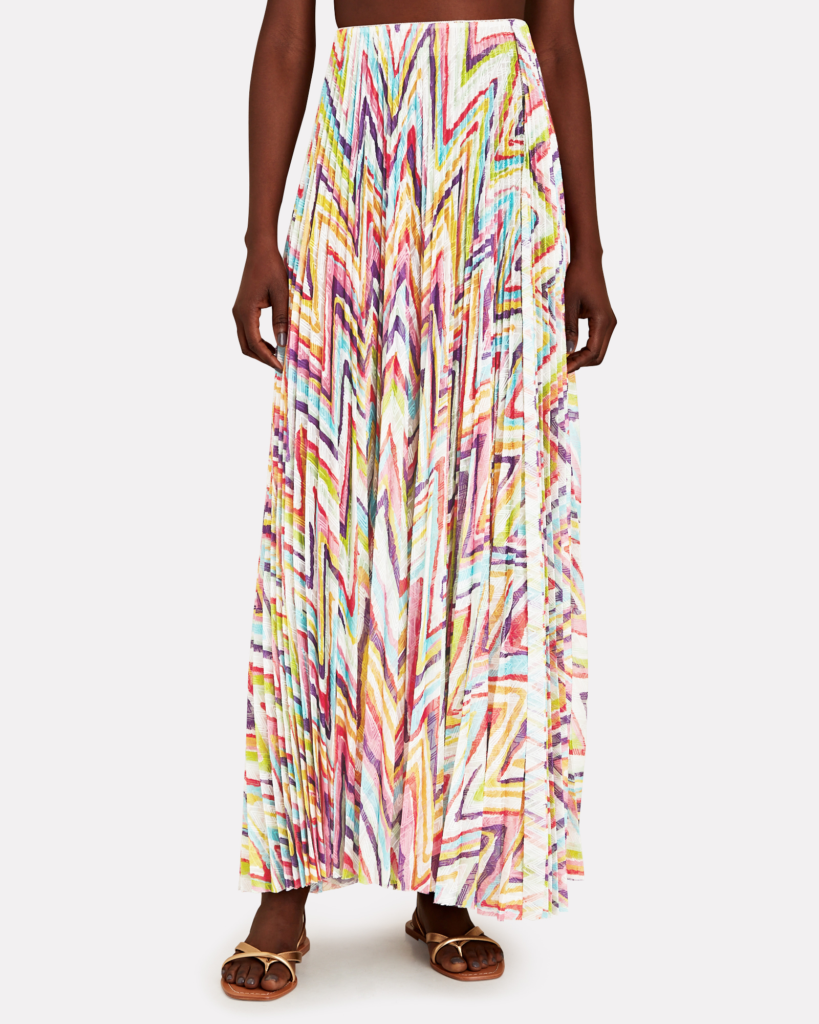 Missoni Mare Striped Knit Maxi Skirt in Multi-color | INTERMIX®