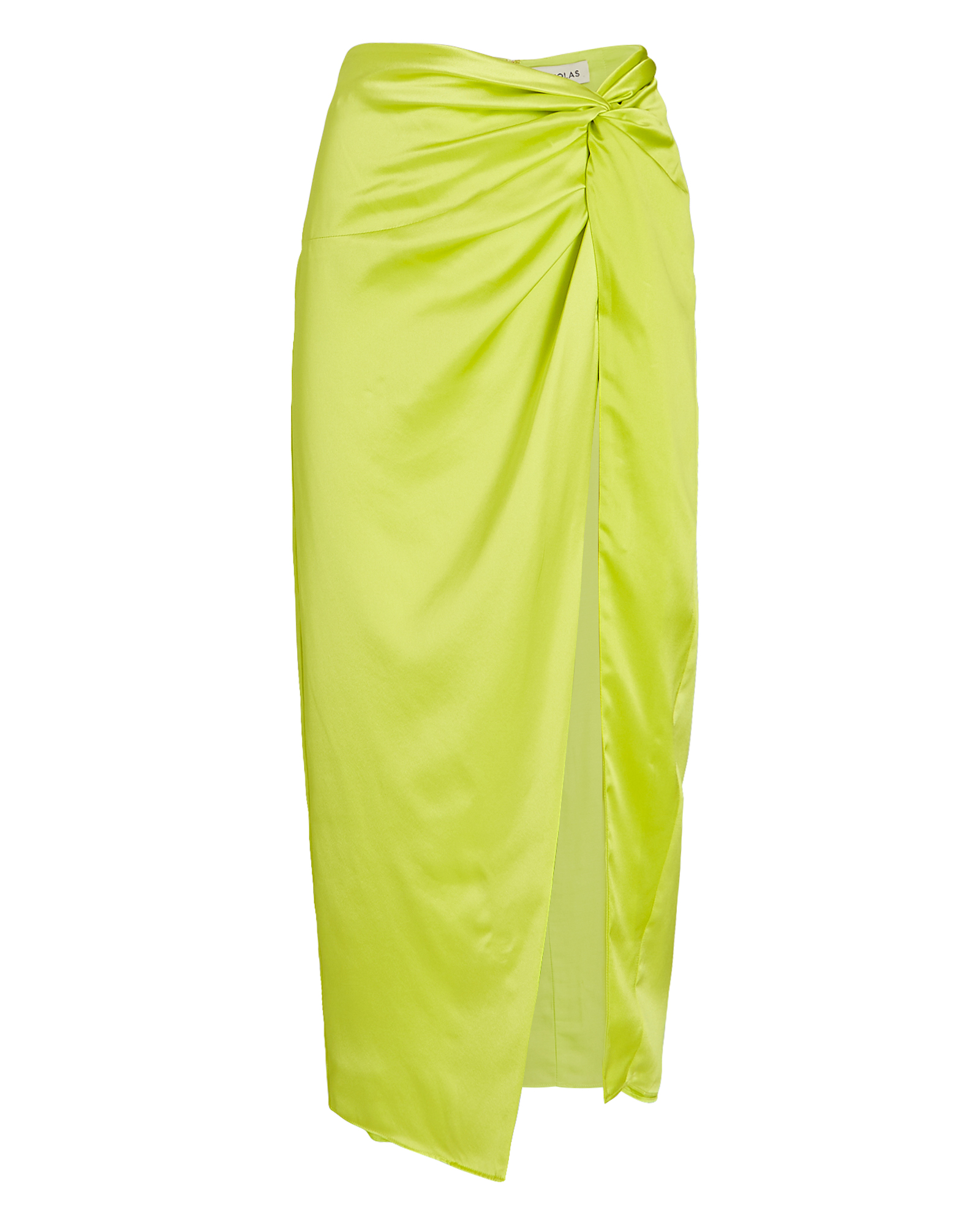 Nicholas Anisa Ruched Silk Midi Skirt | INTERMIX®