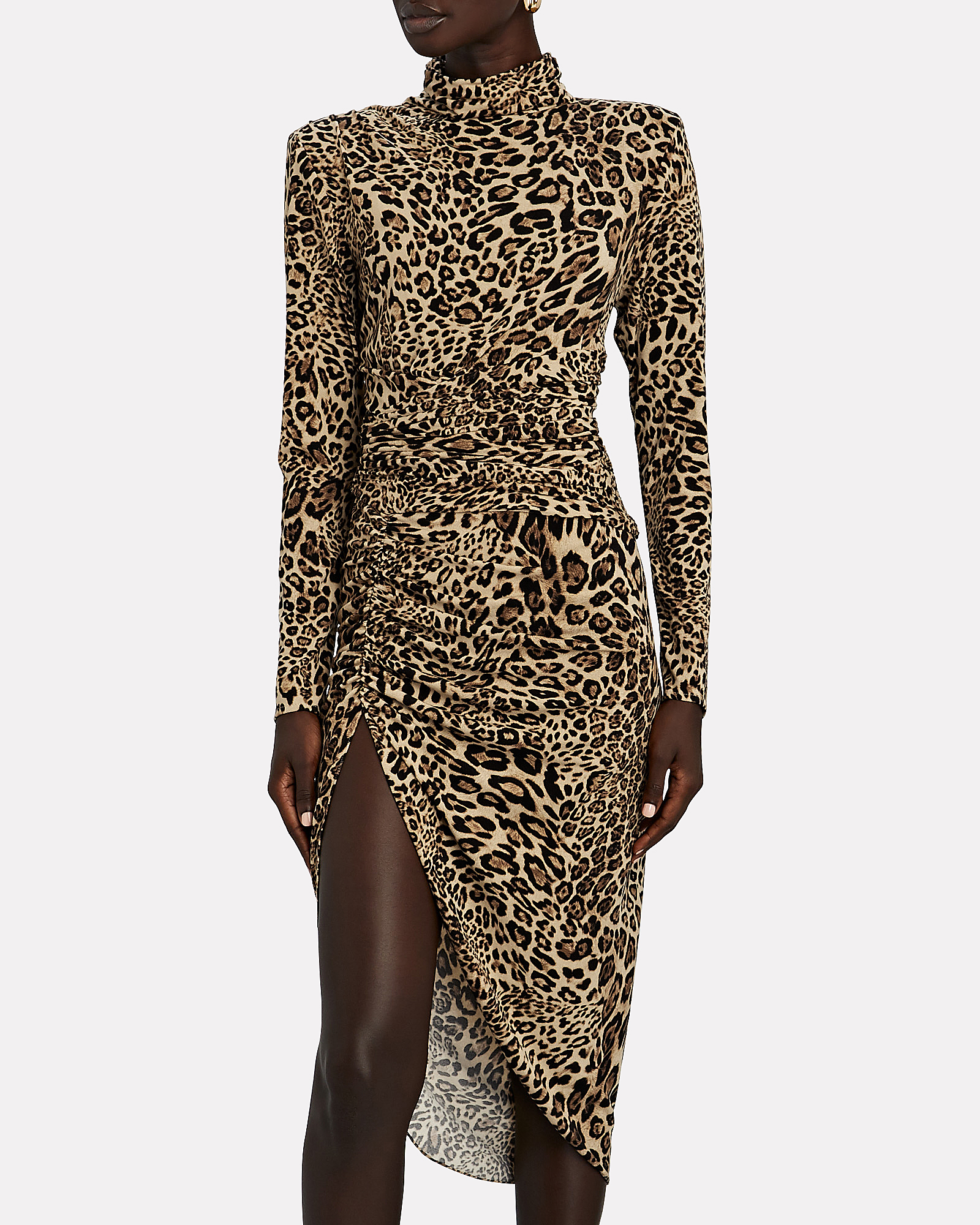 Ronny Kobo Bruna Leopard Jersey Midi Dress | INTERMIX®