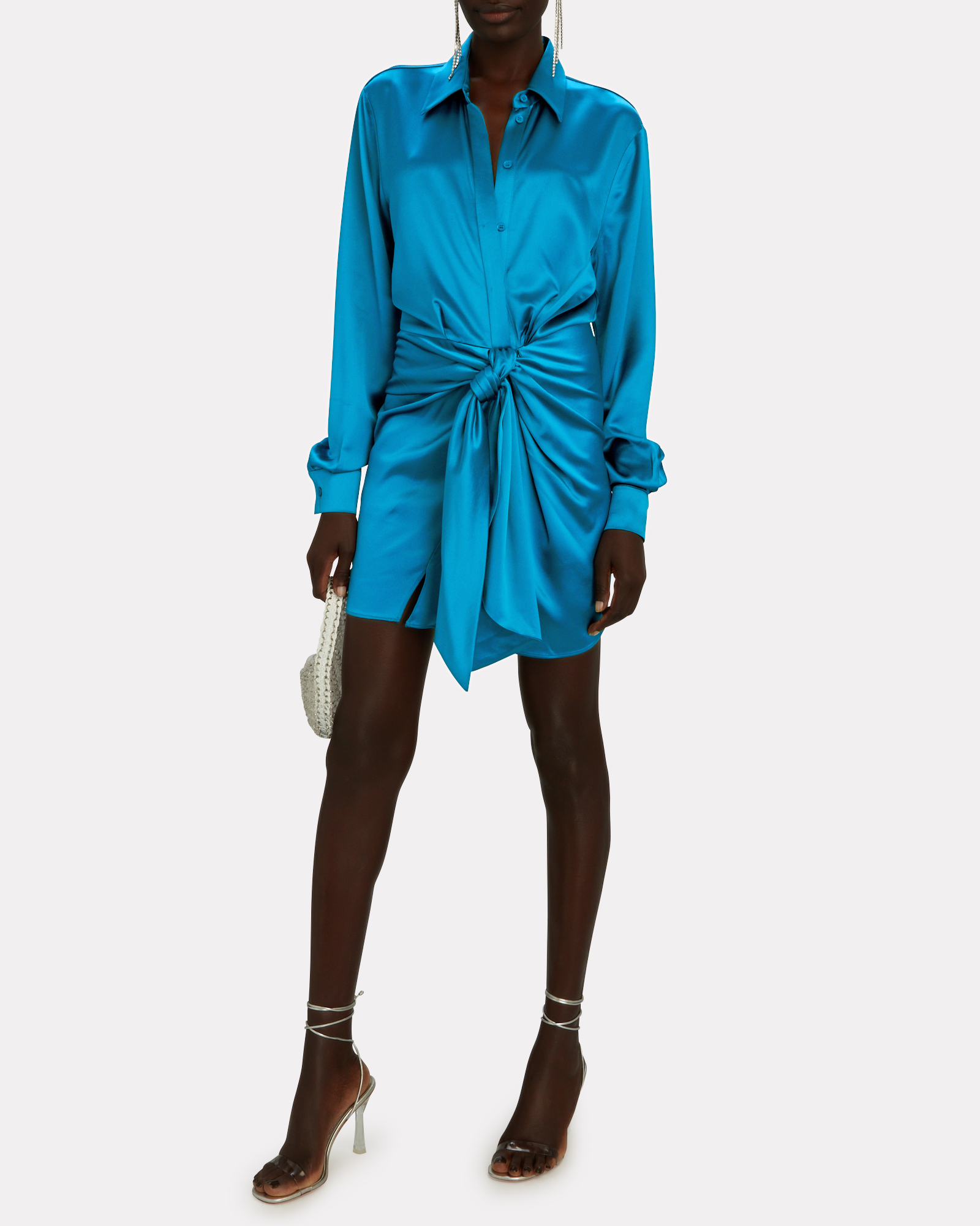 Ronny Kobo Jordan Satin Mini Dress | INTERMIX®