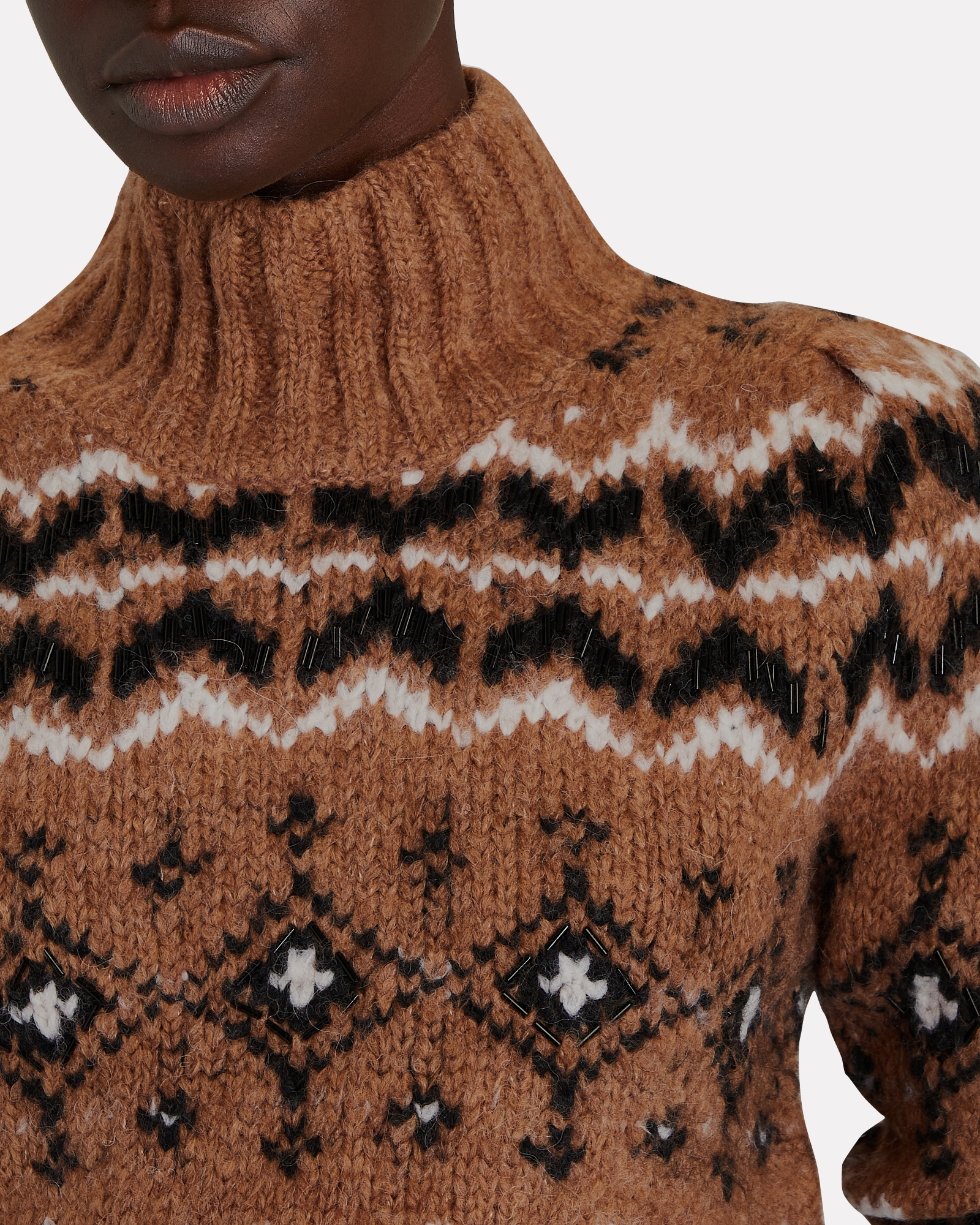Veronica Beard Chiana Fair Isle Turtleneck Sweater | INTERMIX®