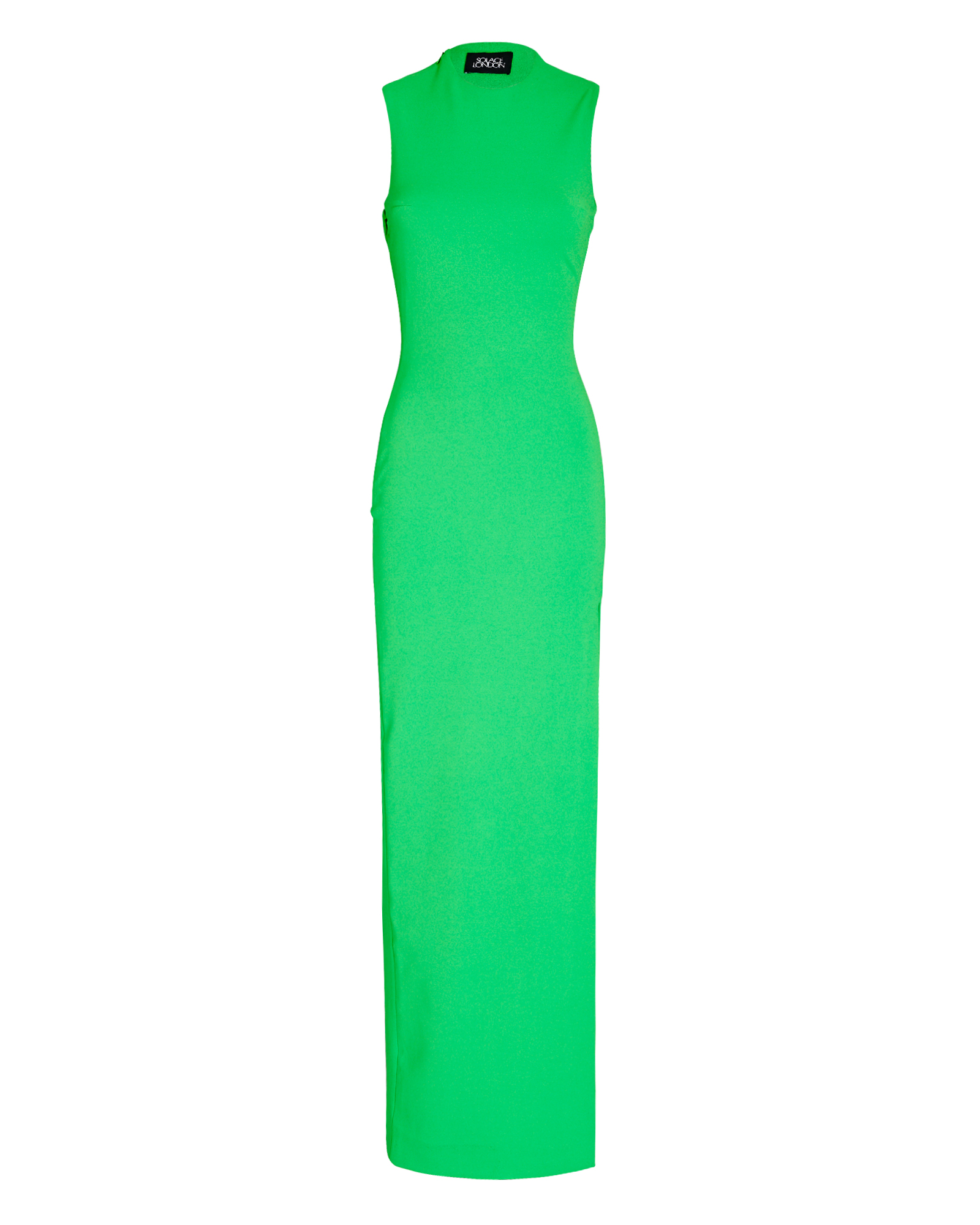 SOLACE LONDON Monique Cutout Crepe Maxi Dress – Green