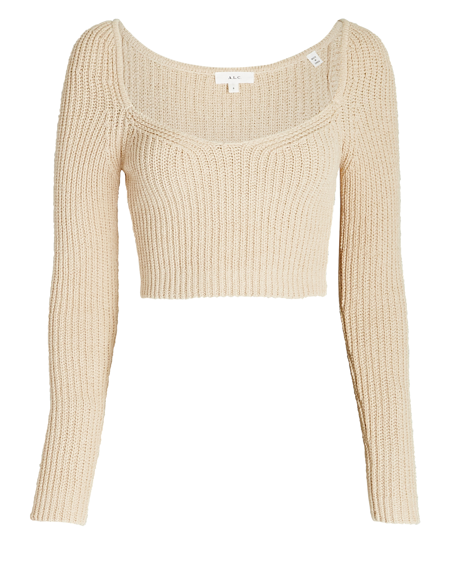 A.L.C. Olivia Cropped Rid Knit Sweater | INTERMIX®