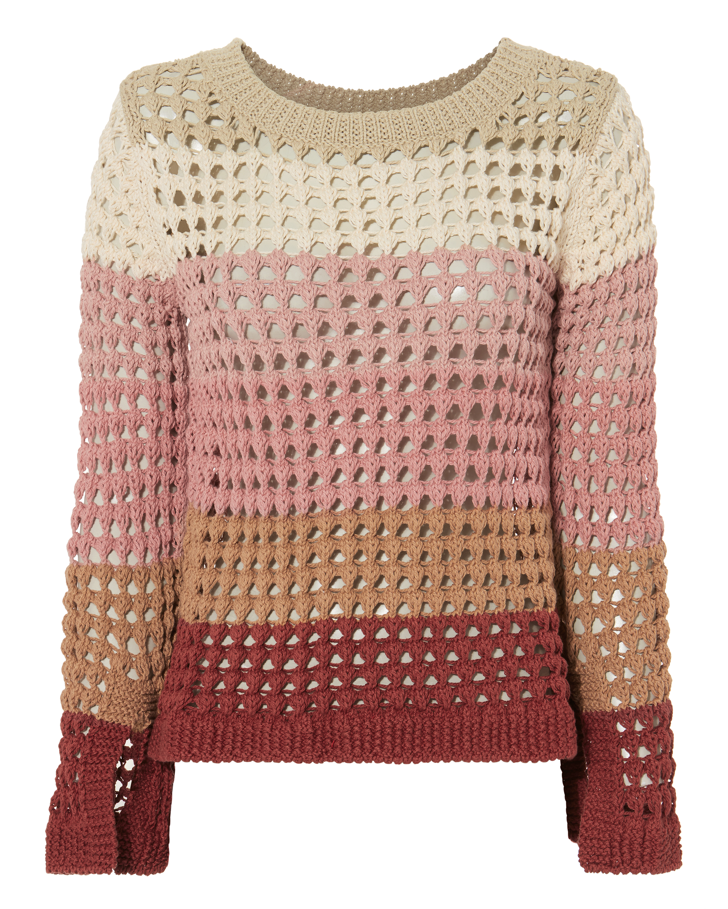 SEE BY CHLOÉ Open Knit Split Sleeve Sweater,CHS18UMP14581