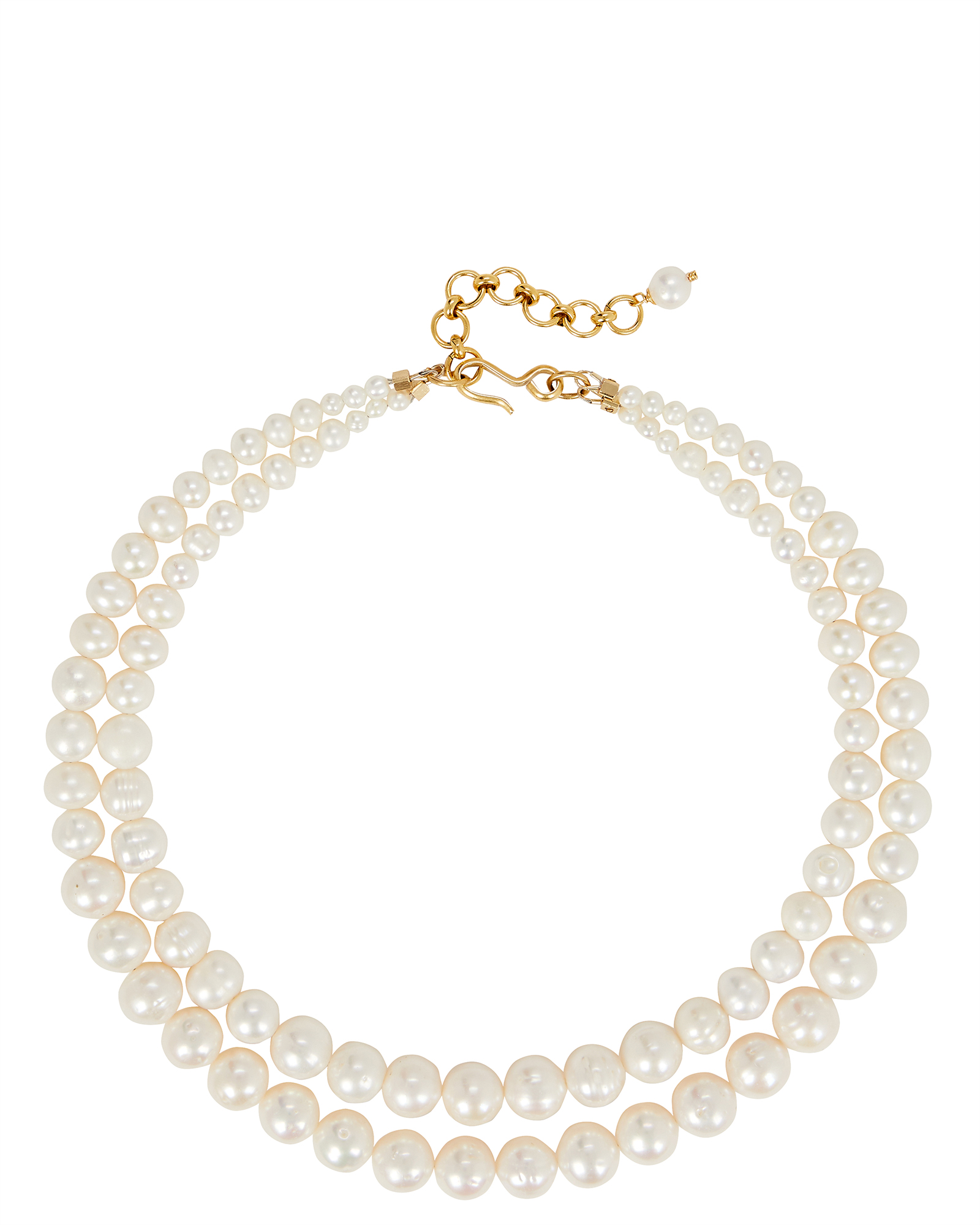 Brinker & Eliza Annette Layered Pearl Necklace In White | INTERMIX®
