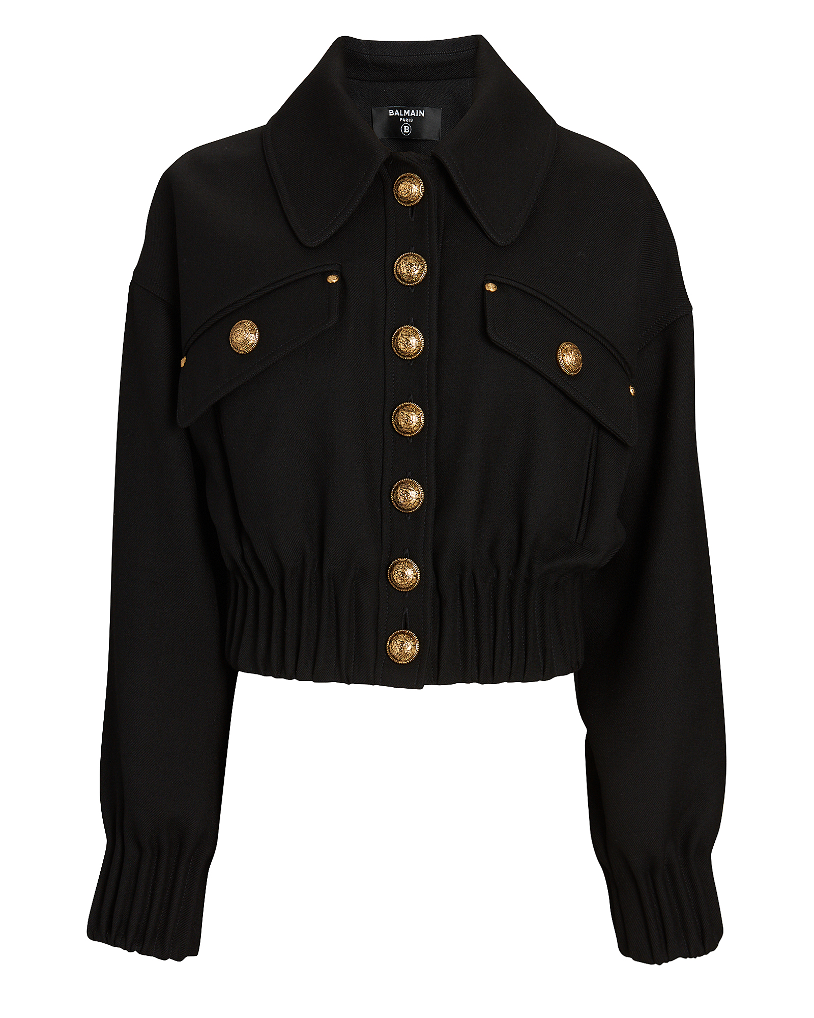 Balmain Wool Button-Down Jacket | INTERMIX®
