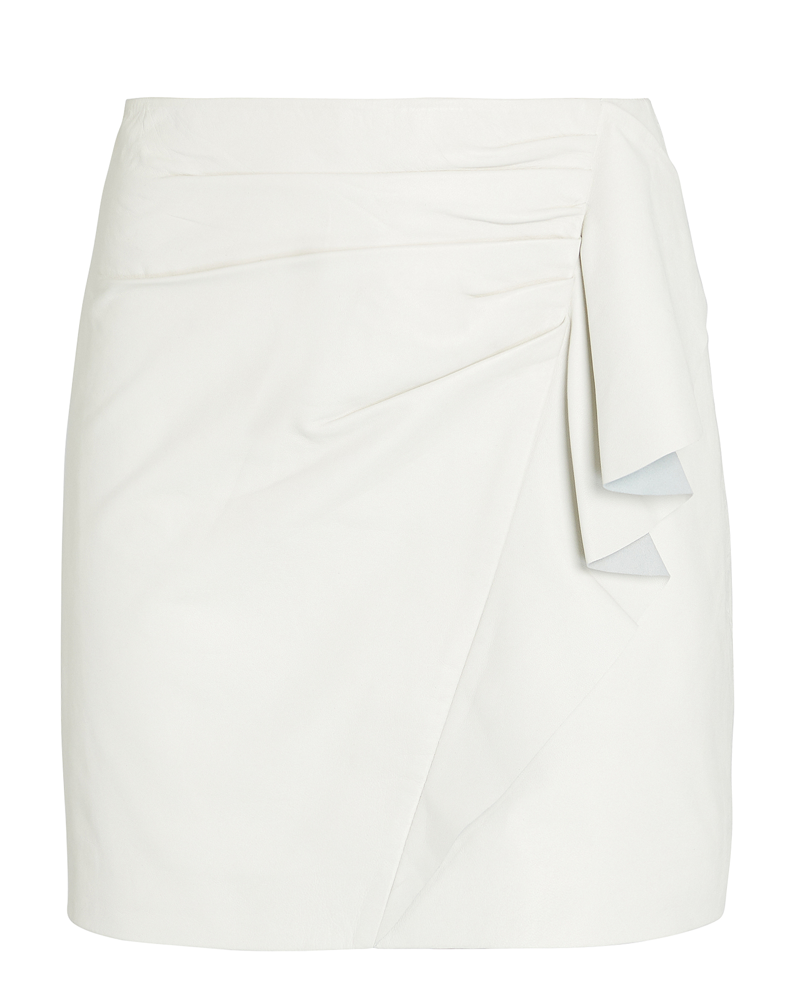 Michelle Mason Ruffled Leather Mini Skirt | INTERMIX®