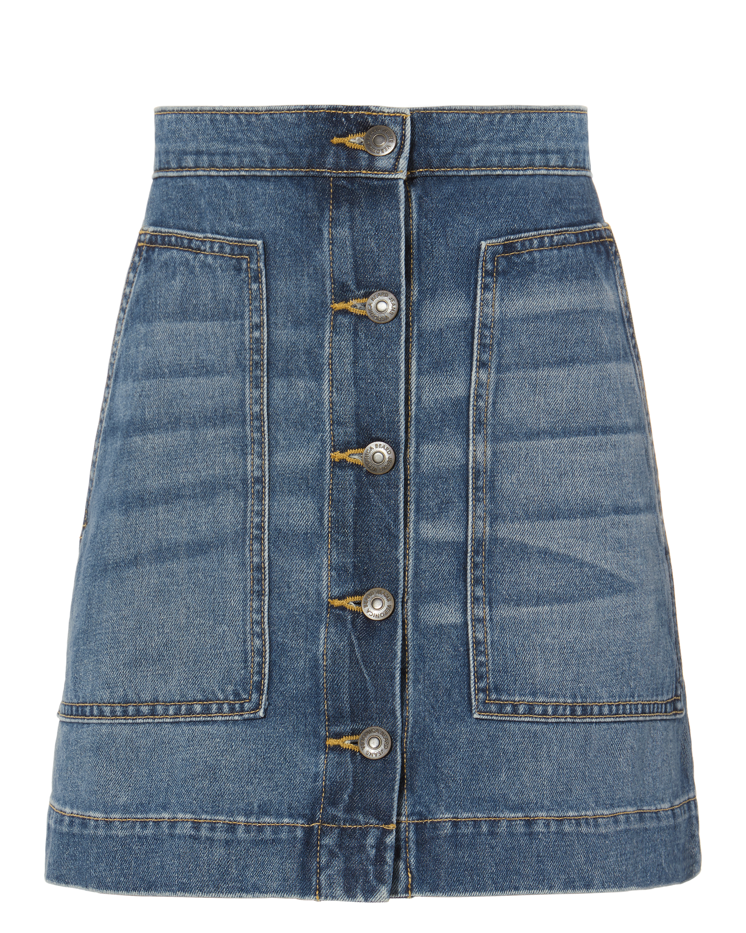 VERONICA BEARD Getty Denim Mini Skirt,J1680114 GETTY SKIRT