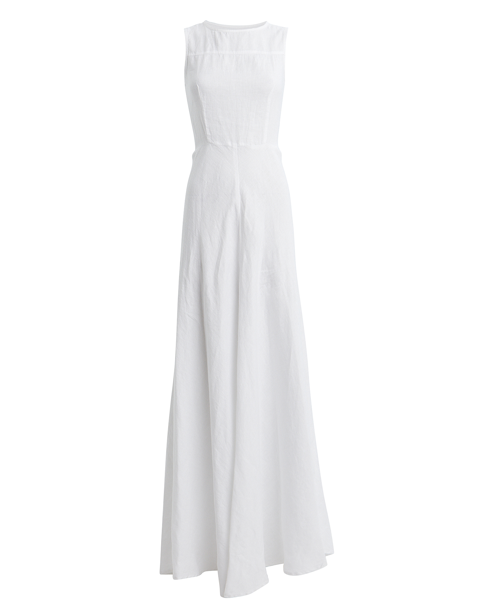 Honorine Lisette Linen Maxi Dress In White