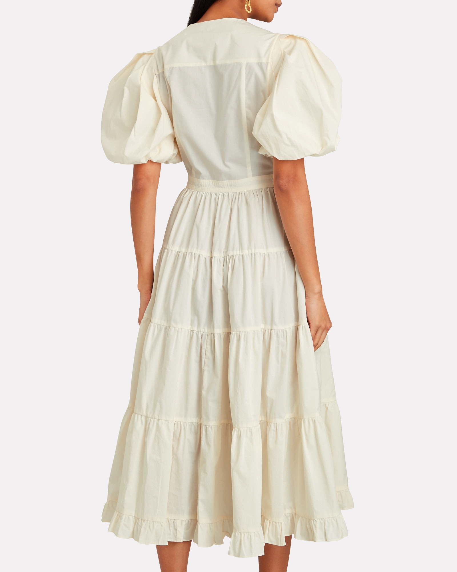 Ulla Johnson Agathe Cotton Poplin Midi Dress | INTERMIX®