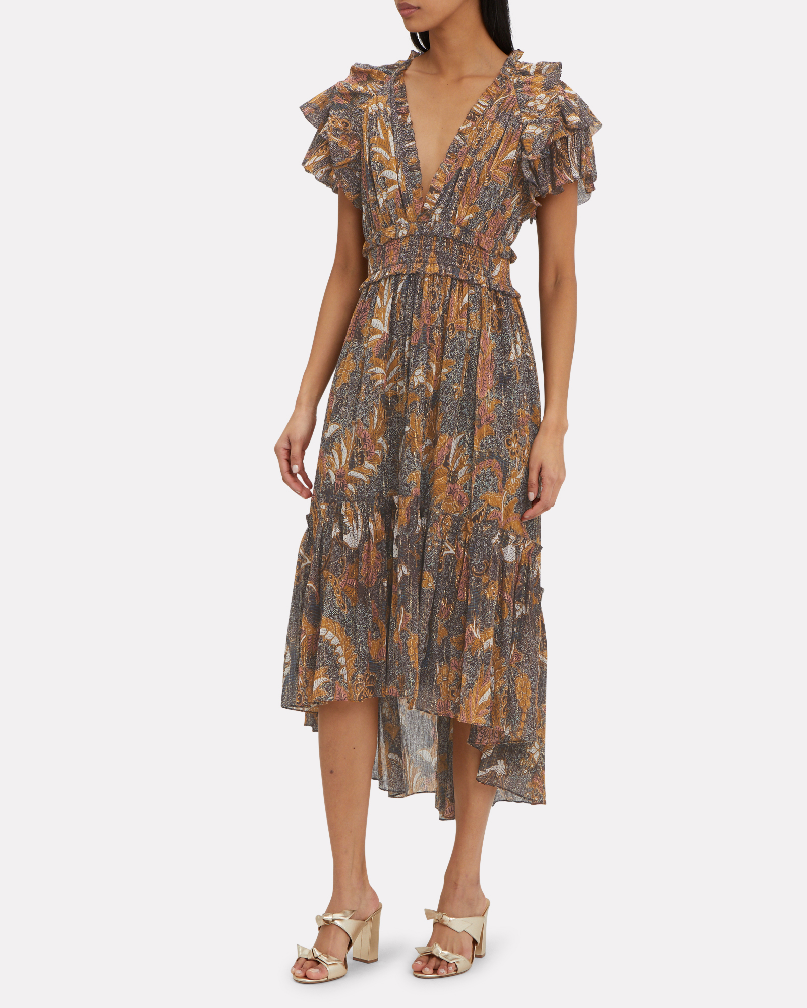 Cicely Printed Cotton Midi Dress | INTERMIX®