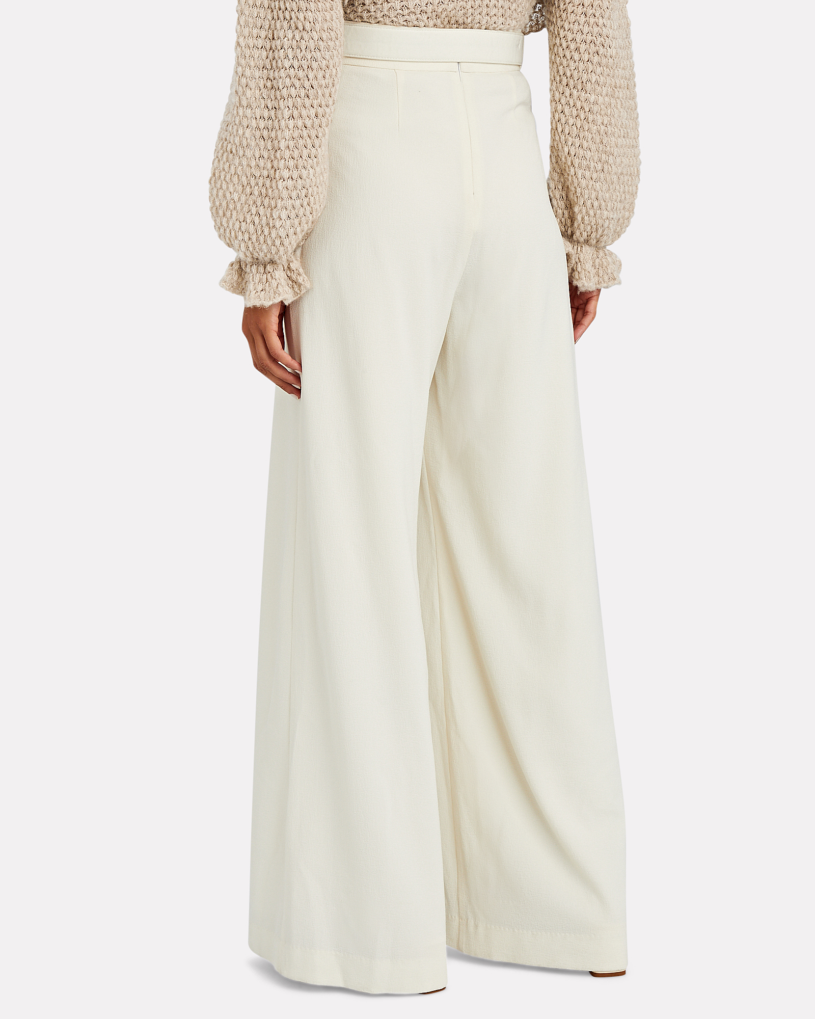 Zimmermann Belted High-Rise Crepe Pants | INTERMIX®