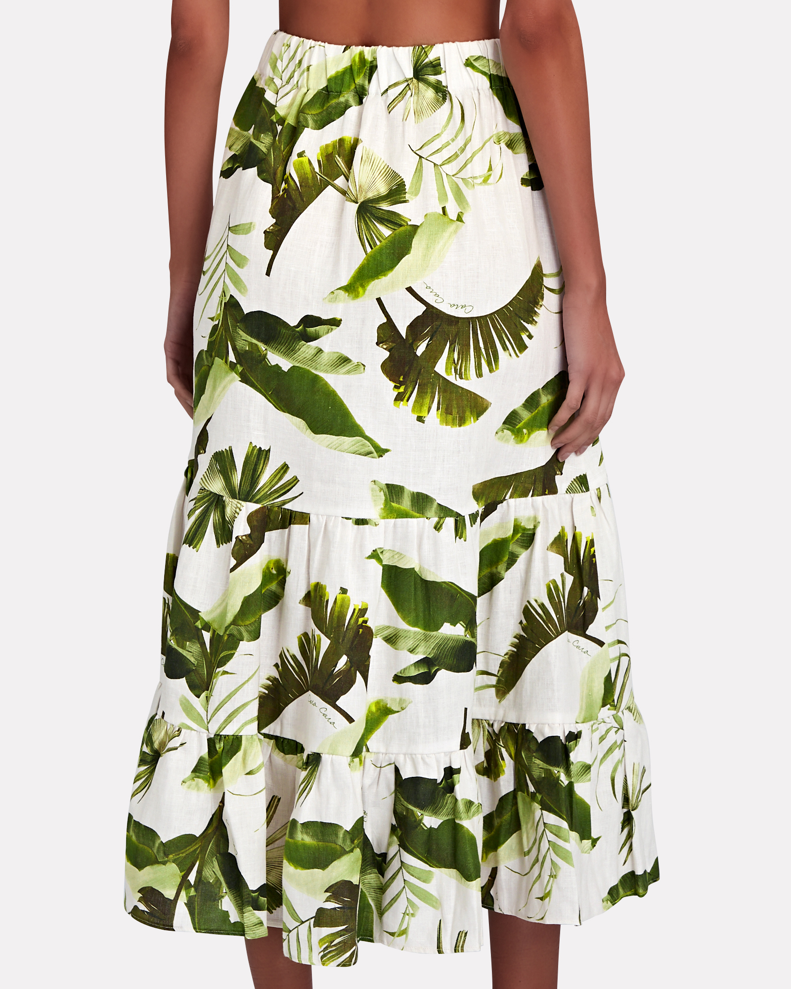 cara cara Chase Tropical Jungle Cotton Midi Skirt | INTERMIX®