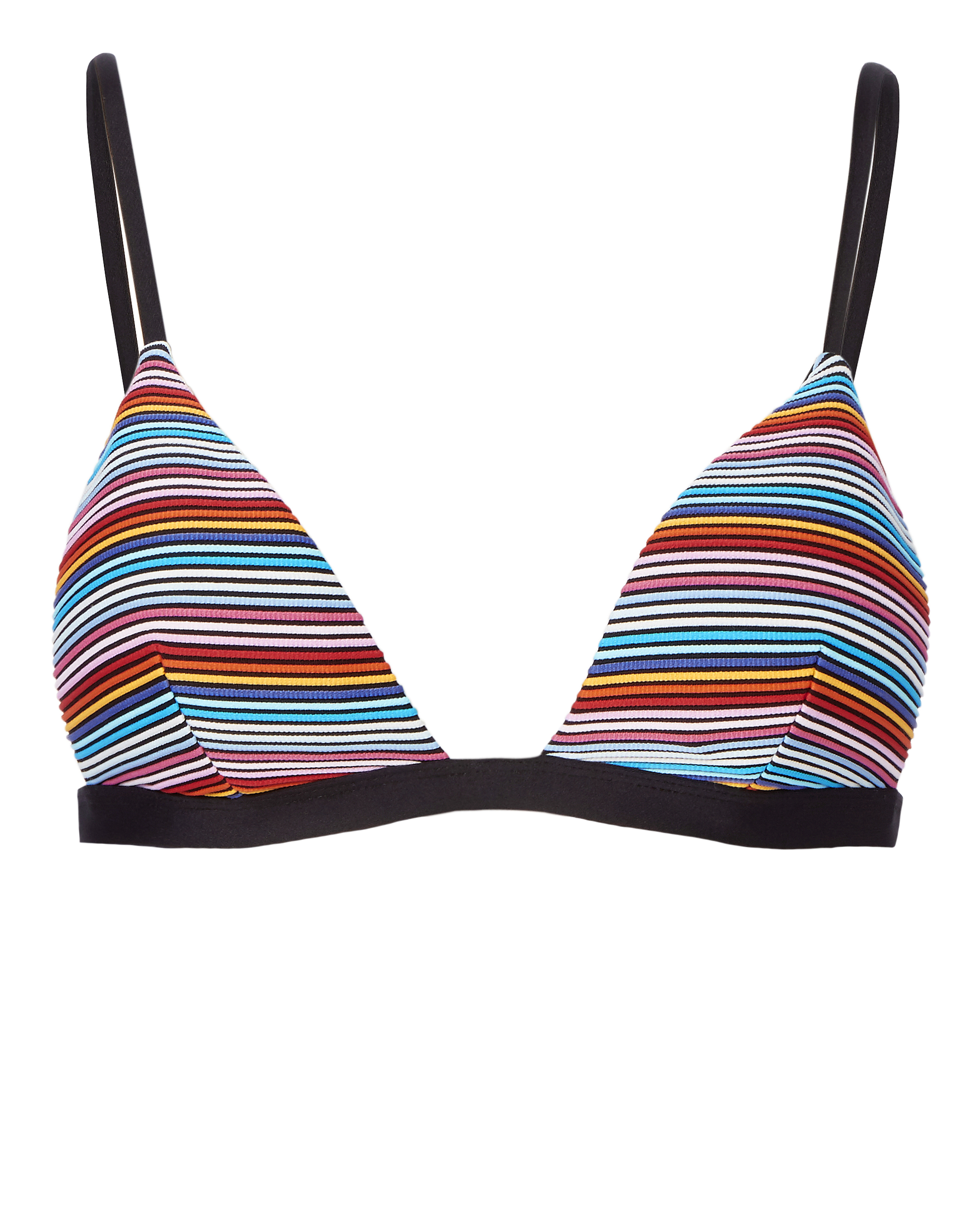 Onia Dani Rainbow Stripe Triangle Bikini Top - INTERMIX®