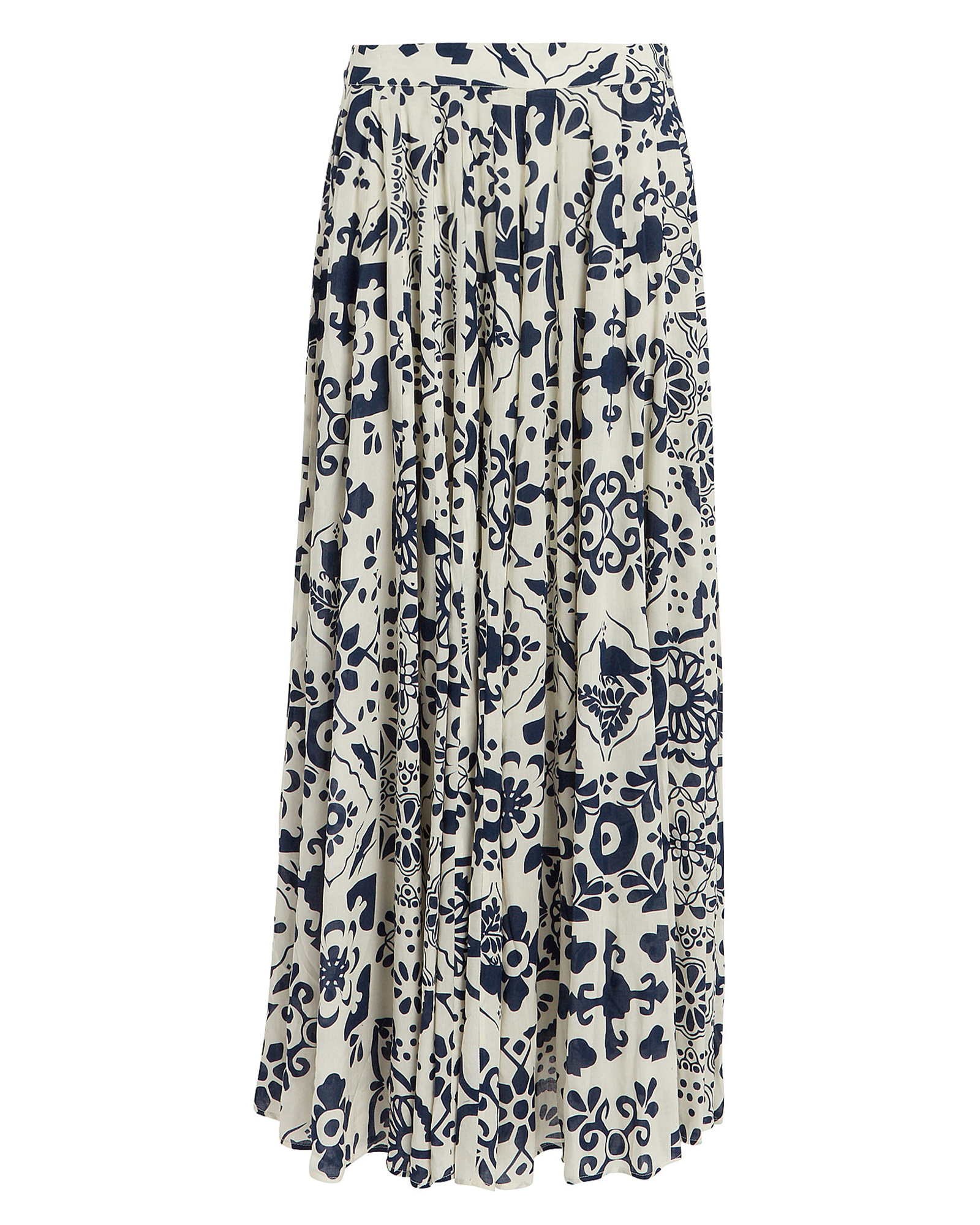 Carolina K Contessa Cotton-silk Floral Skirt In Multi