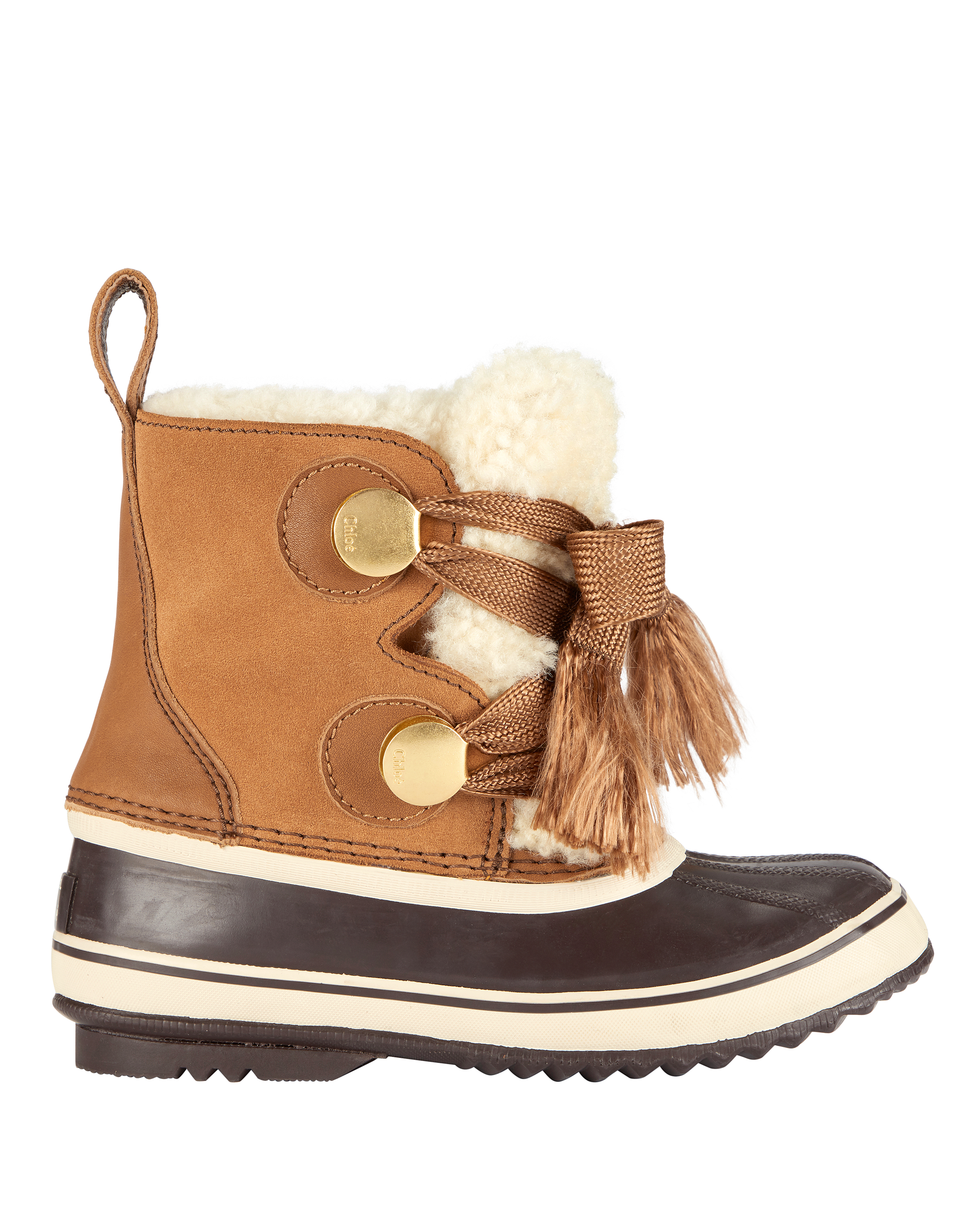 Chloé X Sorel Crosta Leather-Trimmed Suede And Shearling Boots