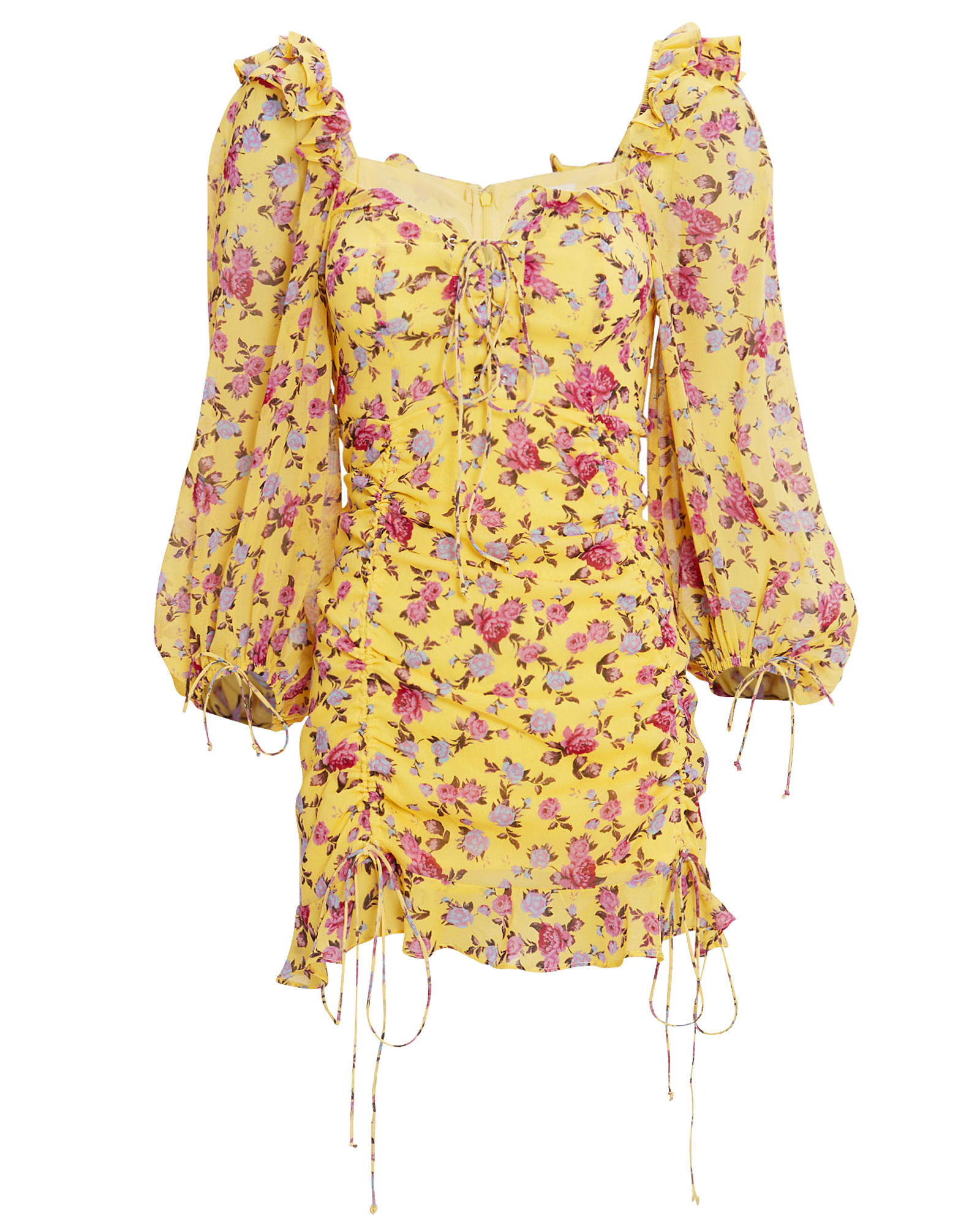 Beaumont Floral Silk Mini Dress | INTERMIX®