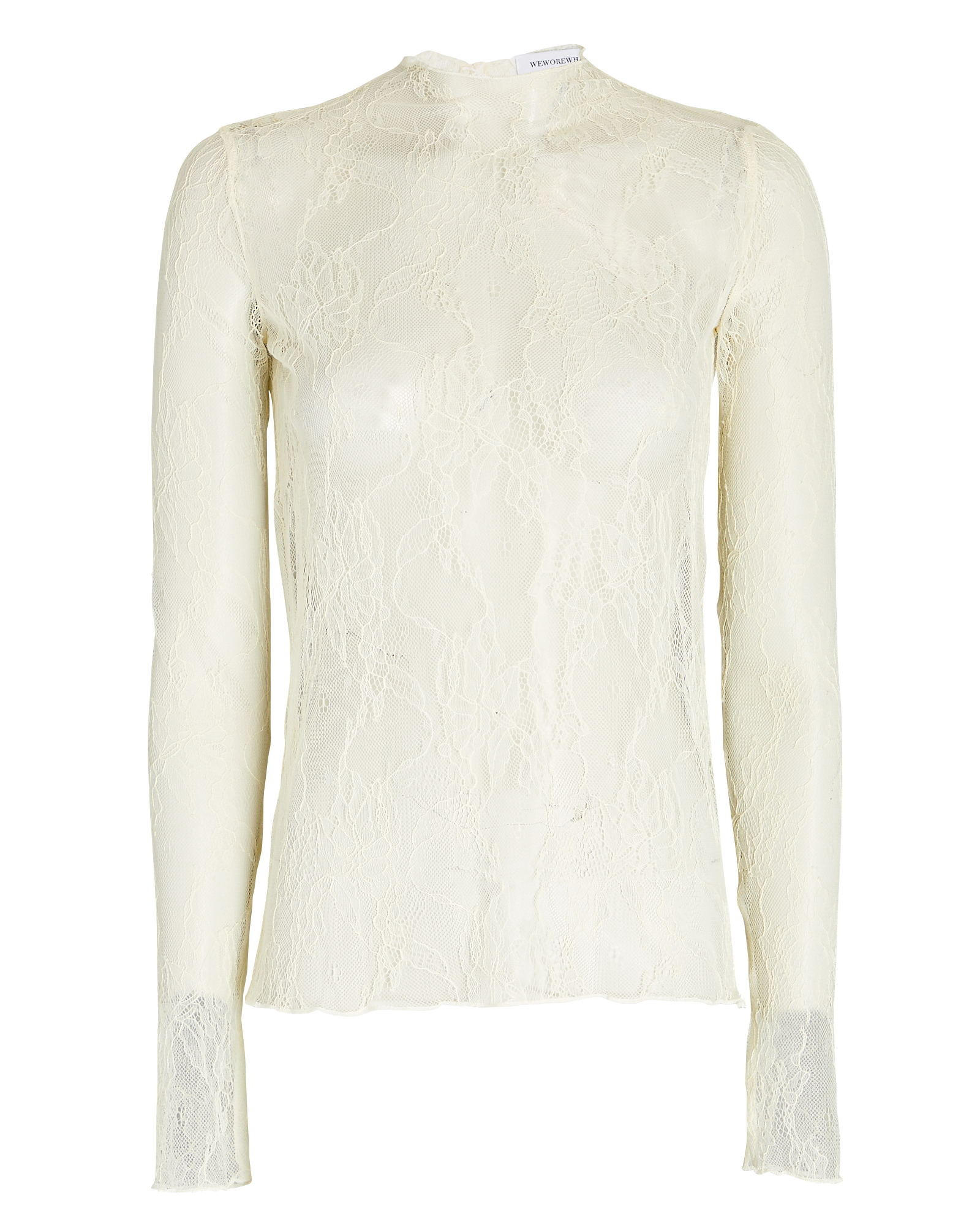 WeWoreWhat Chantilly Lace Top In Ivory | INTERMIX®