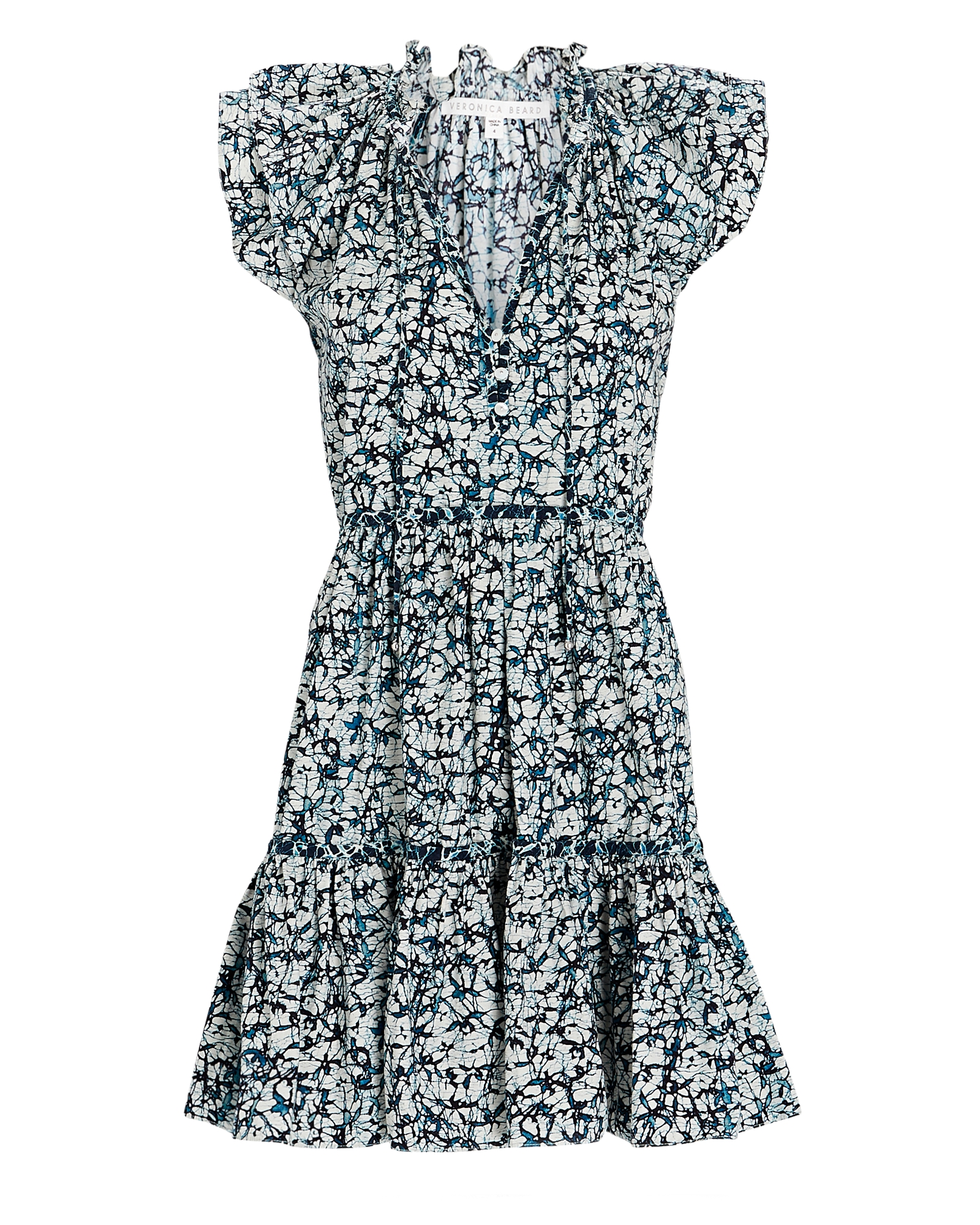 Veronica Beard Zee Tiered Cotton Mini Dress | INTERMIX®
