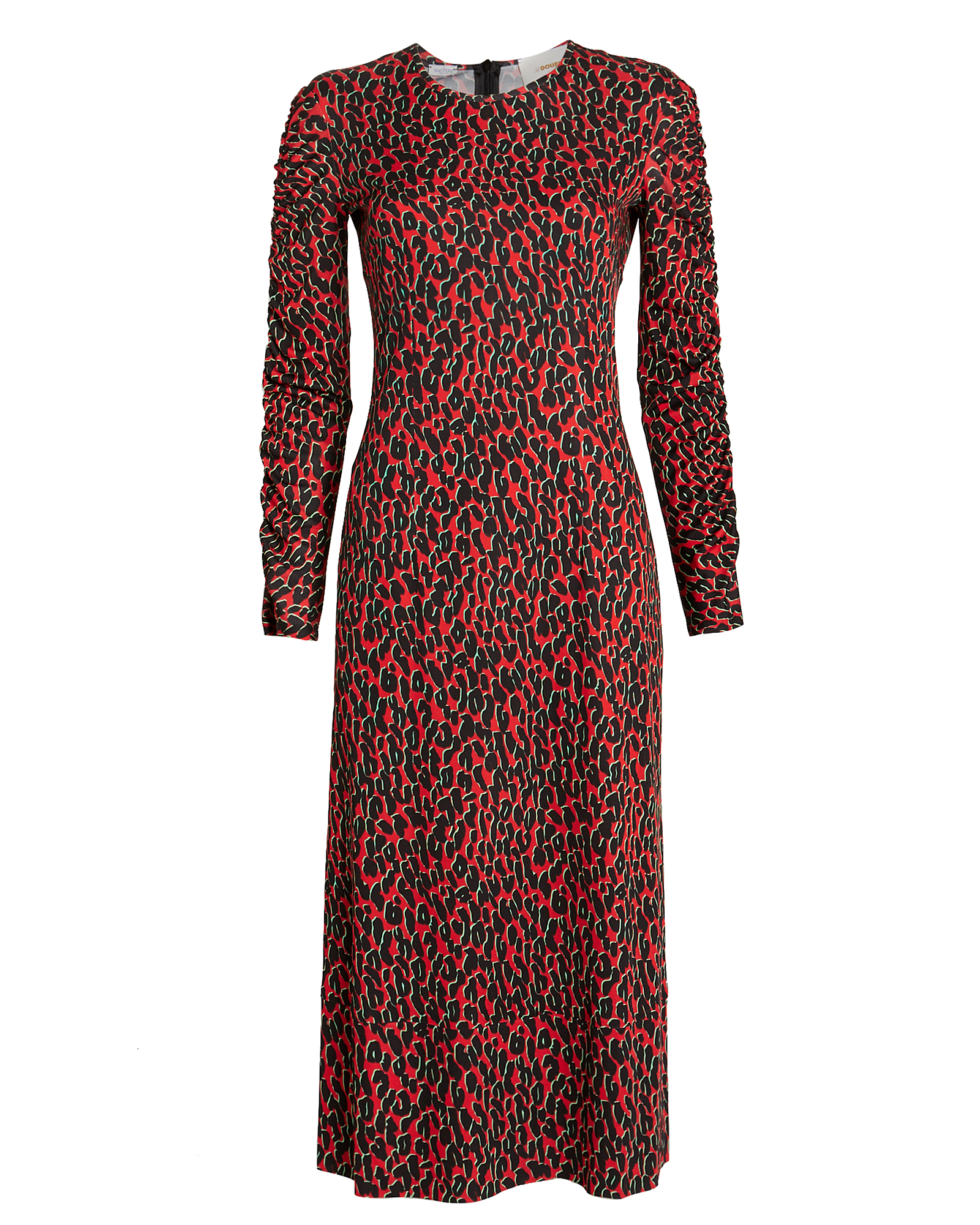 LA DOUBLEJ Tinder Leopard Rosso Dress,060037353906