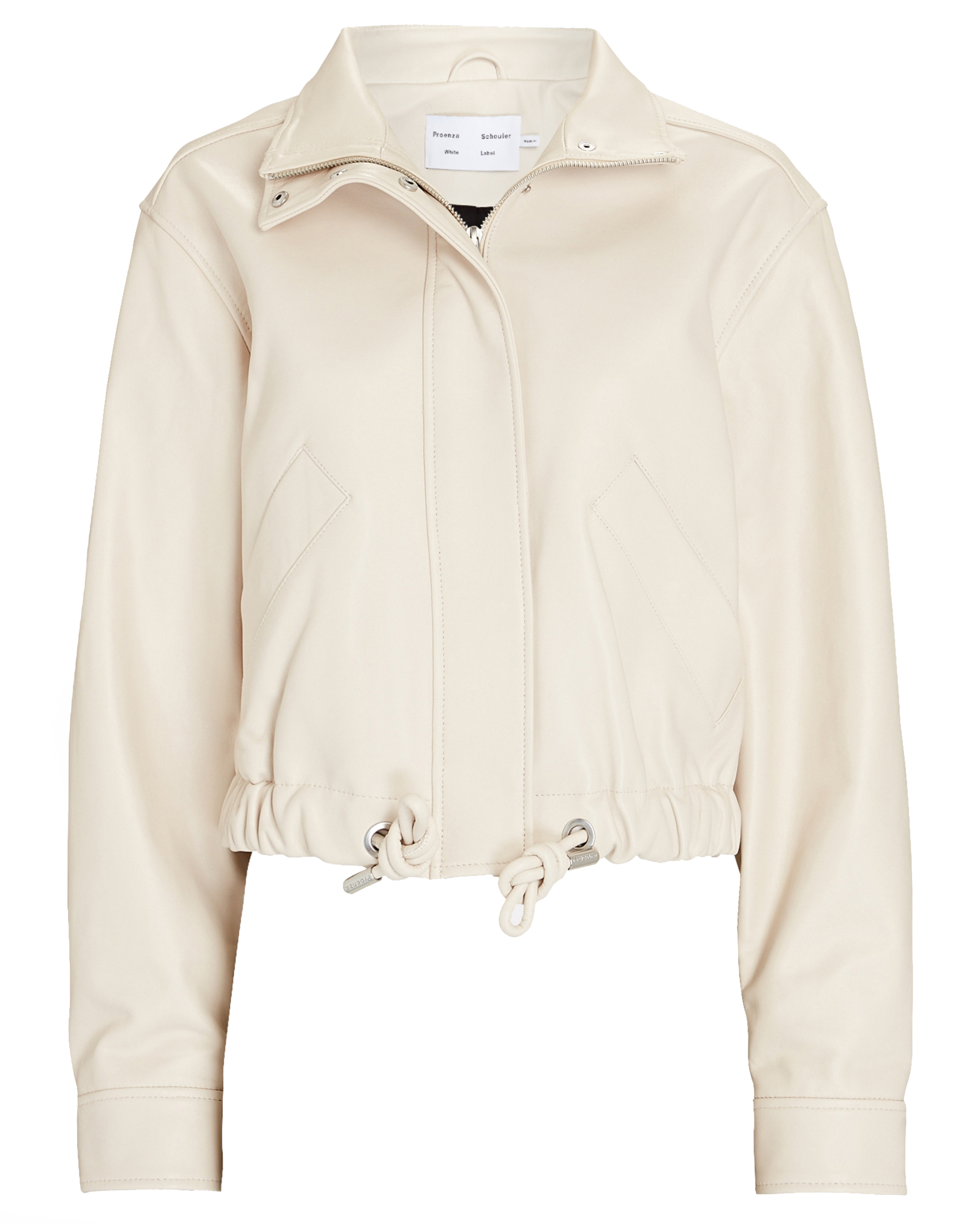 Proenza Schouler White Label Lightweight Leather Drawstring Jacket ...