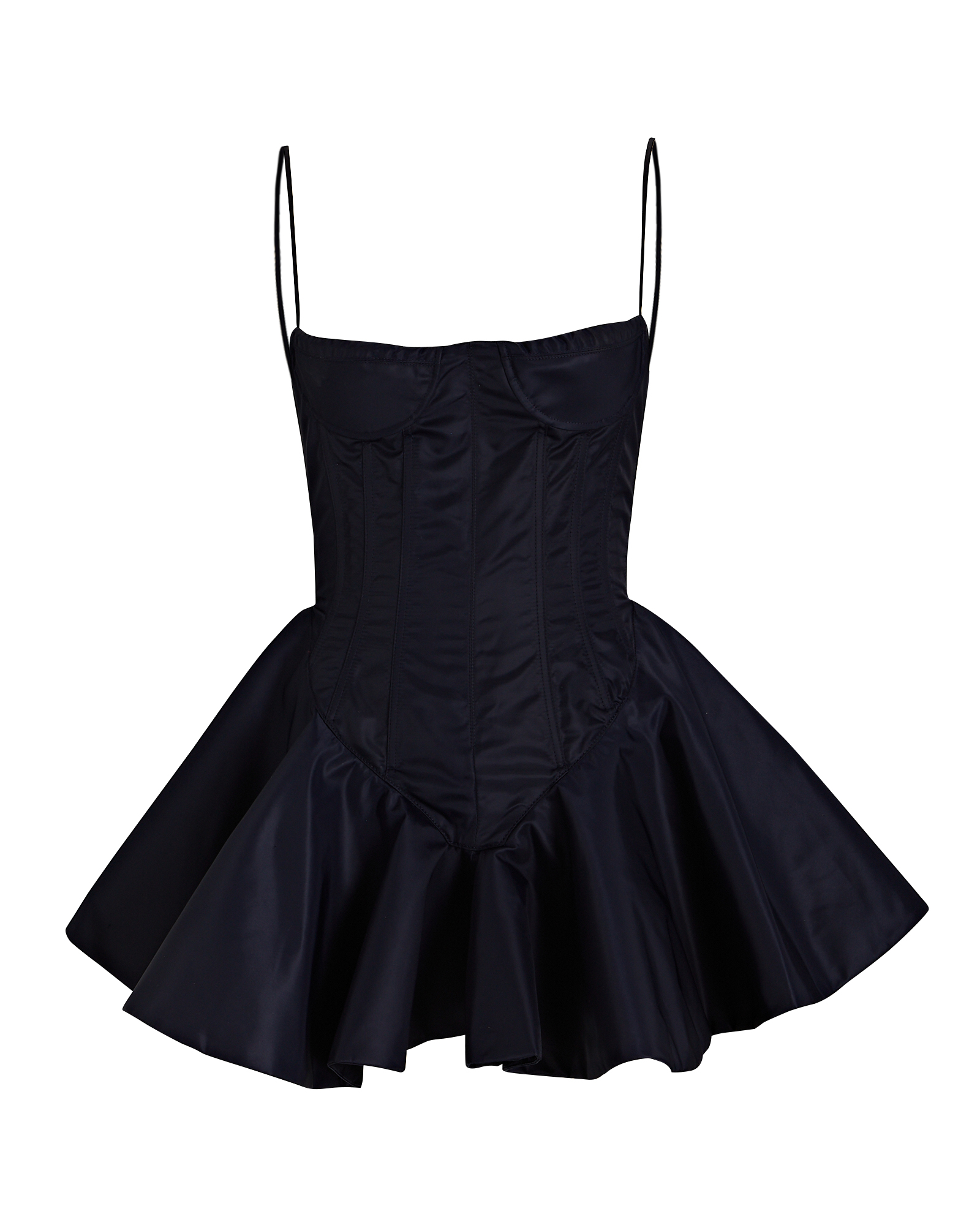 LaQuan Smith Nylon Peplum Mini Dress | INTERMIX®