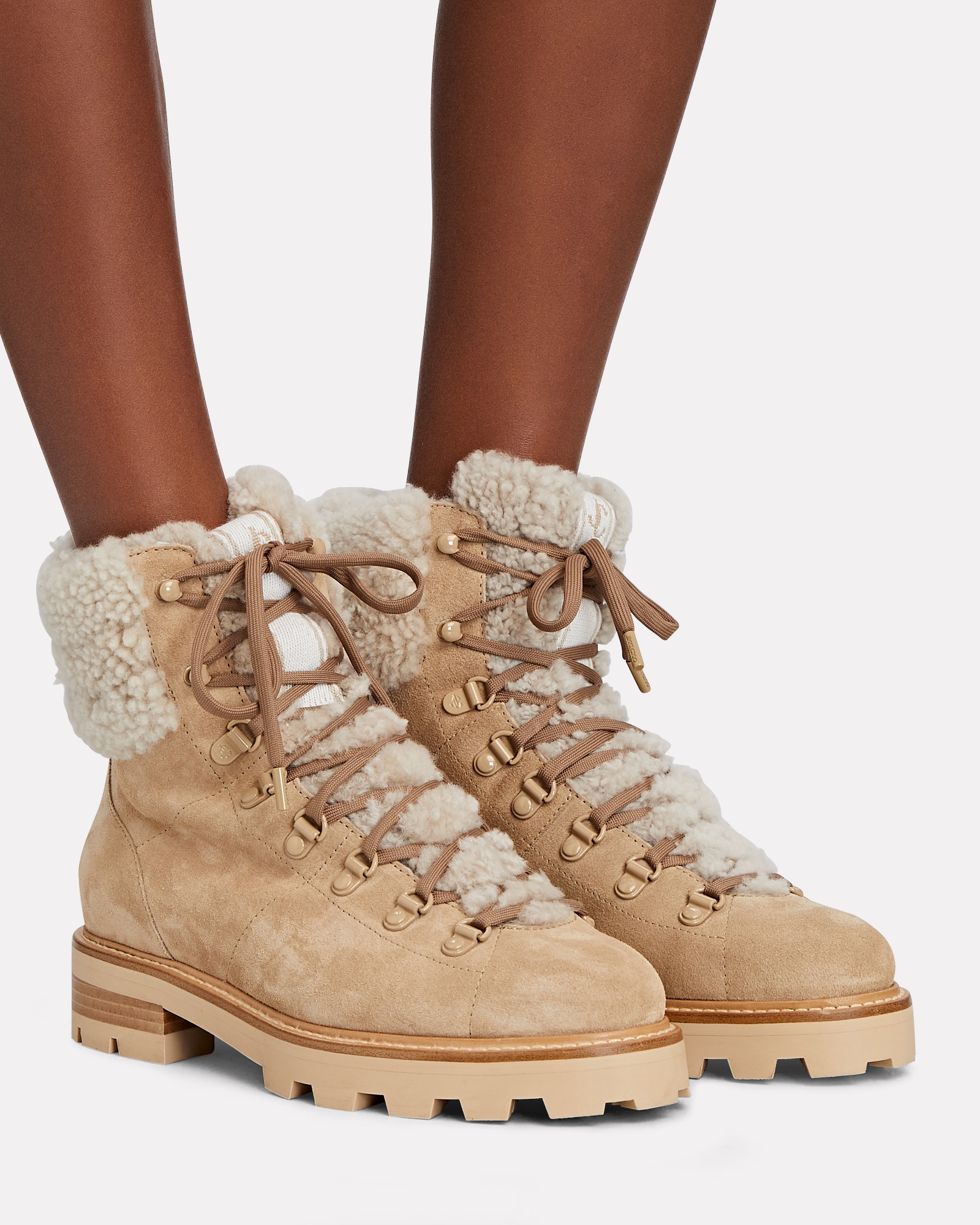 Jimmy Choo Eshe Suede Lace-Up Combat Boots | INTERMIX®