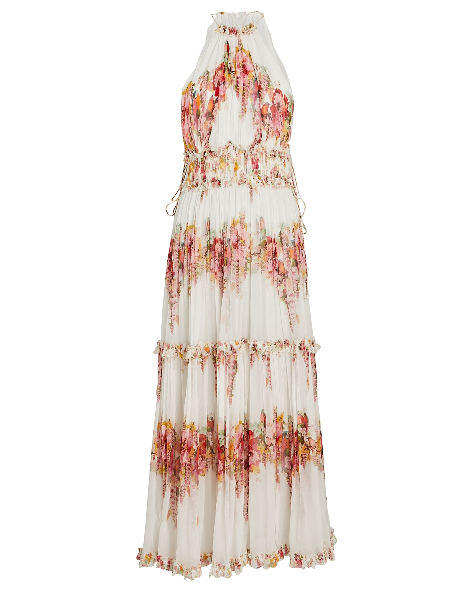 Zimmermann Mae Pleated Floral Midi Dress | INTERMIX®