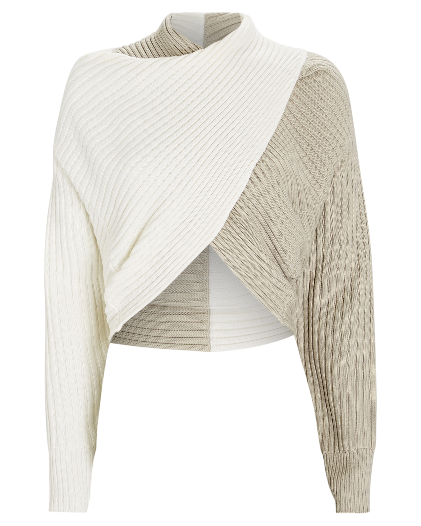 AMUR Milena Cropped Rib Knit Sweater | INTERMIX®