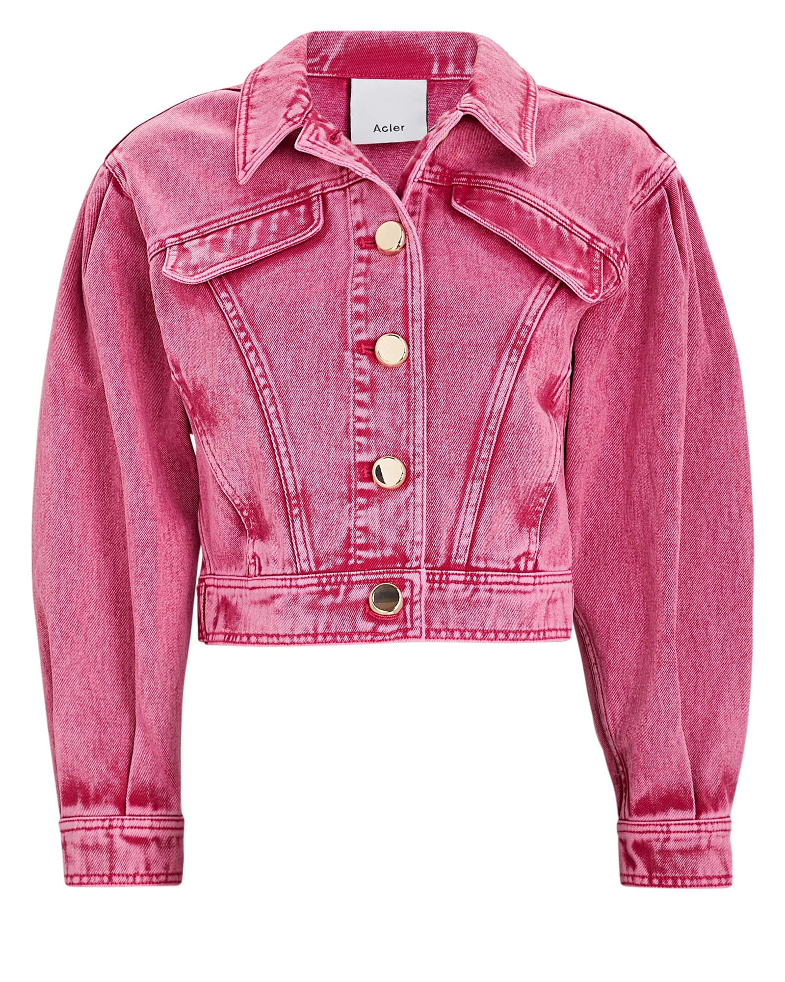Acler Florence Denim Jacket In Pink