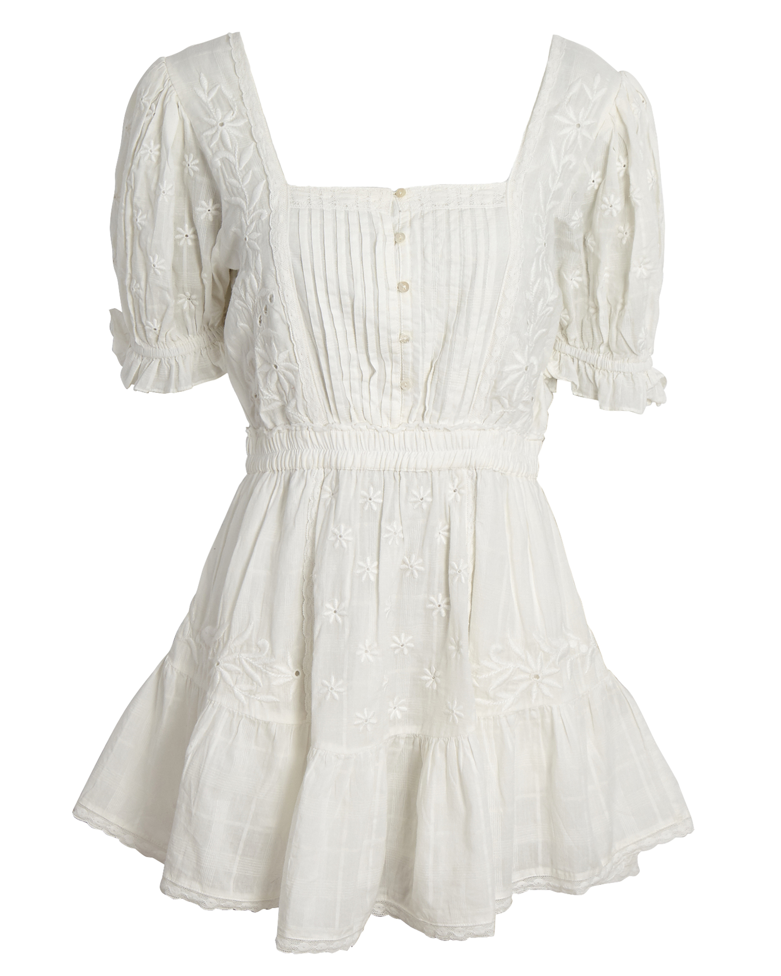 LoveShackFancy Tomasina Cotton Mini Dress | INTERMIX®