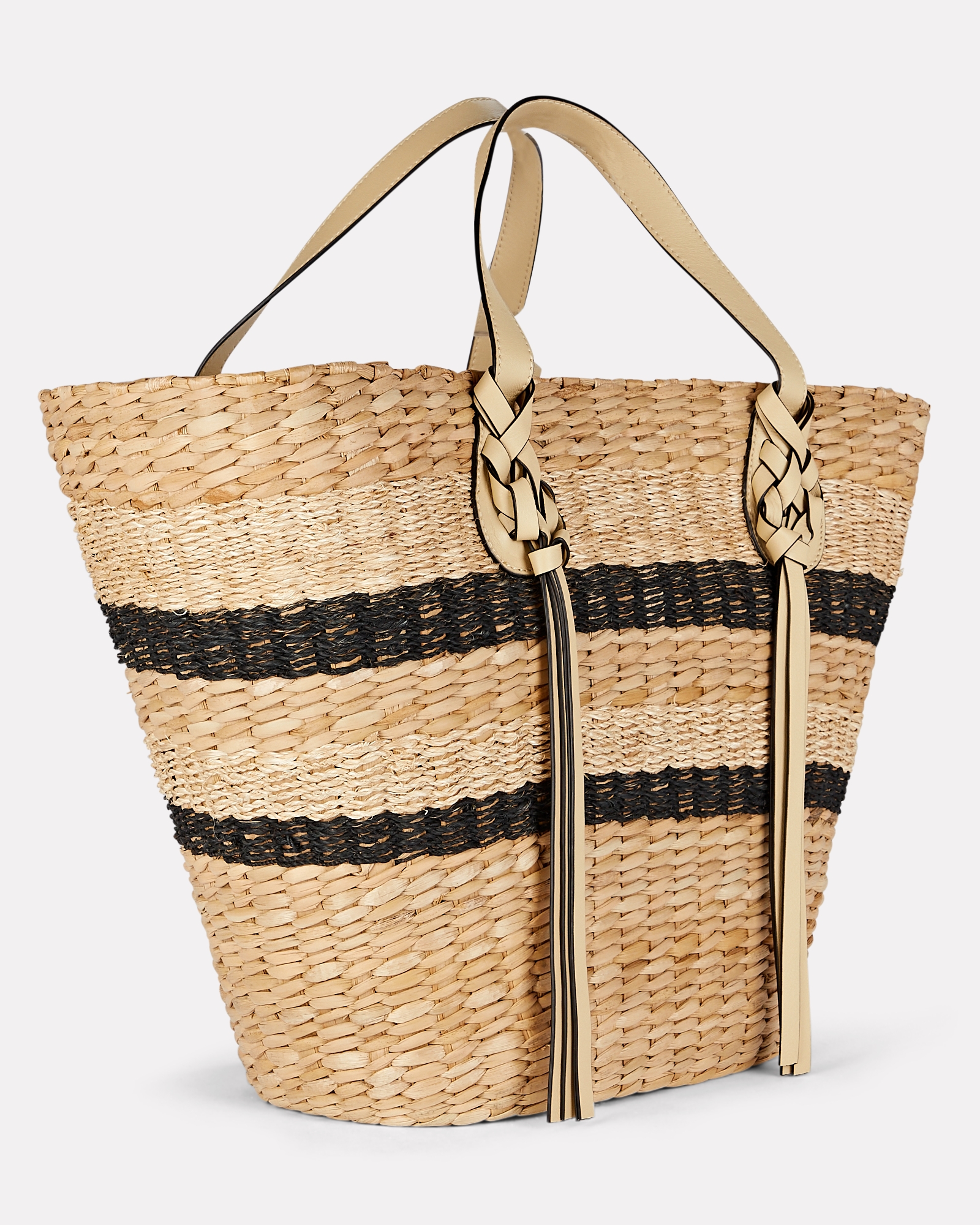 Ulla Johnson Surfside Day Striped Straw Basket Bag | INTERMIX®